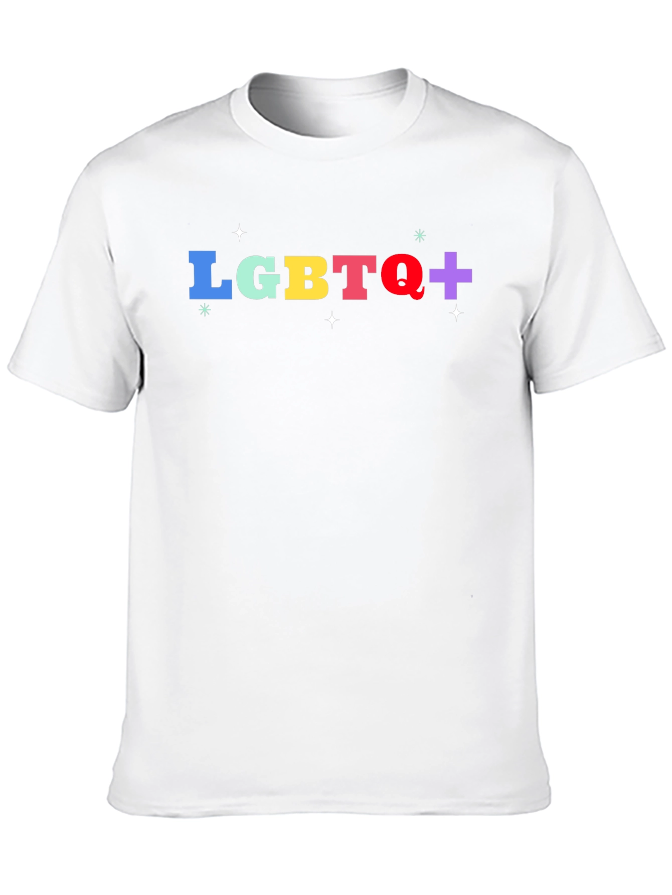 LGBTQ+ Pride T-Shirt - Black Cotton Blend