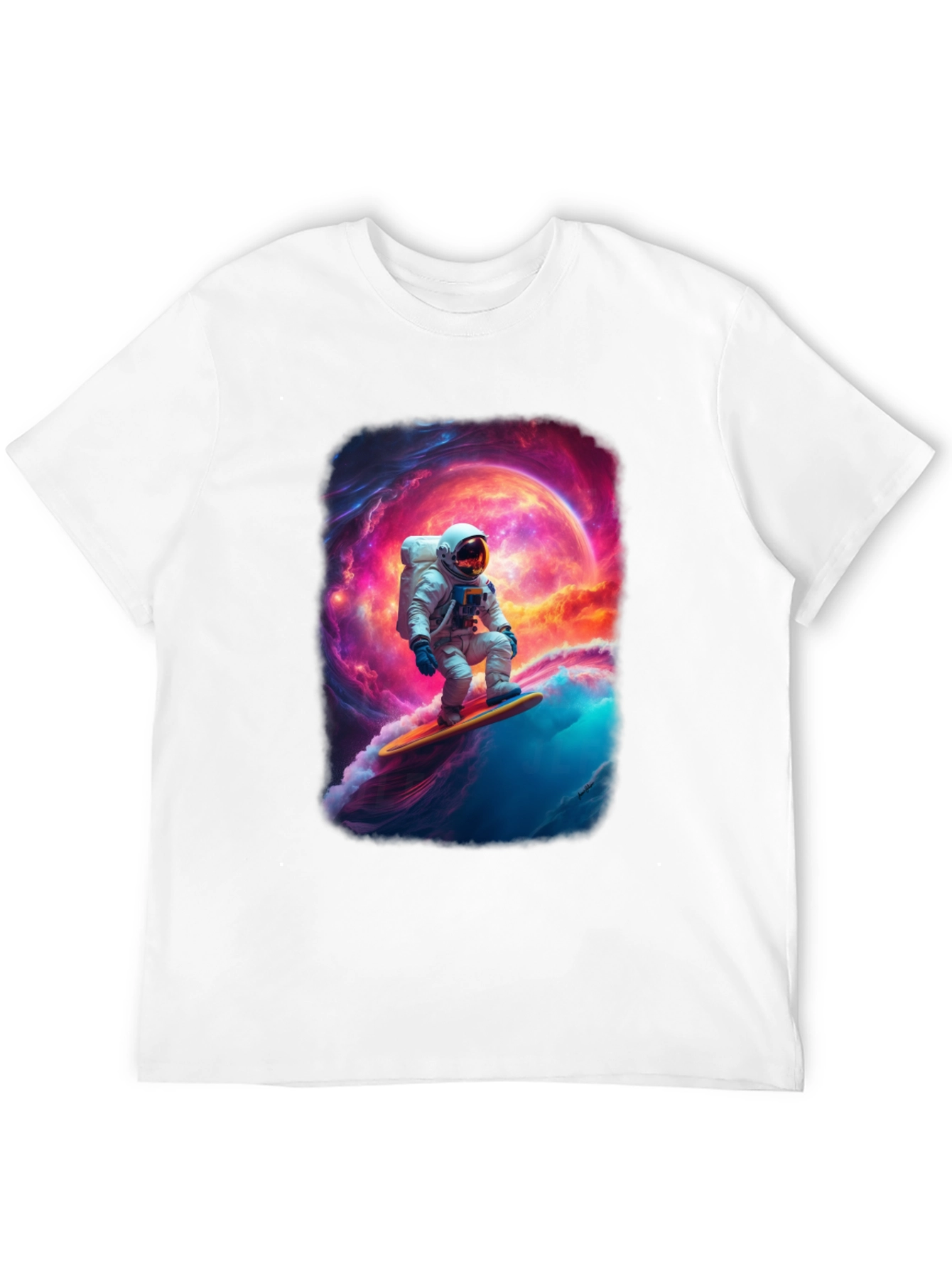 Astronaut Surfing Graphic T-Shirt