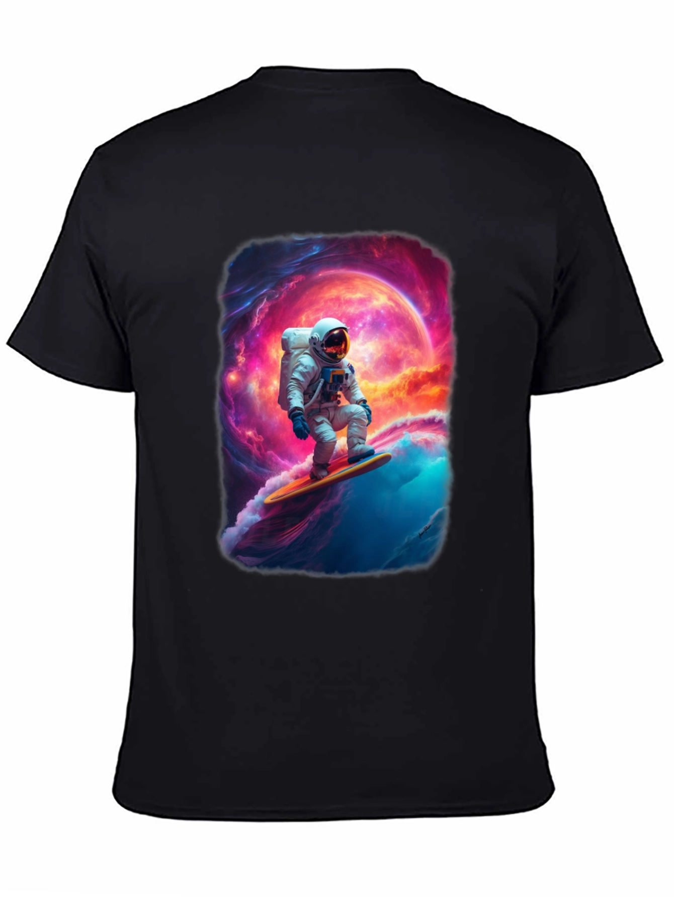Astronaut Surfing Graphic T-Shirt