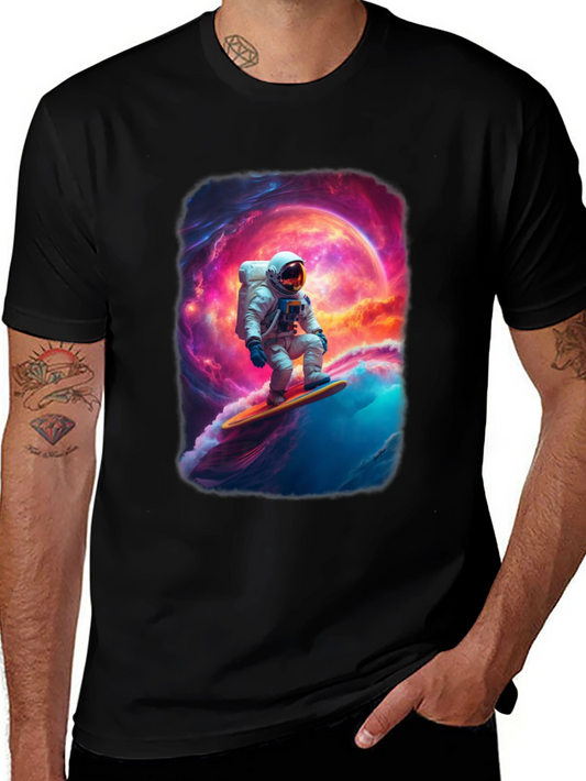 Astronaut Surfing Graphic T-Shirt