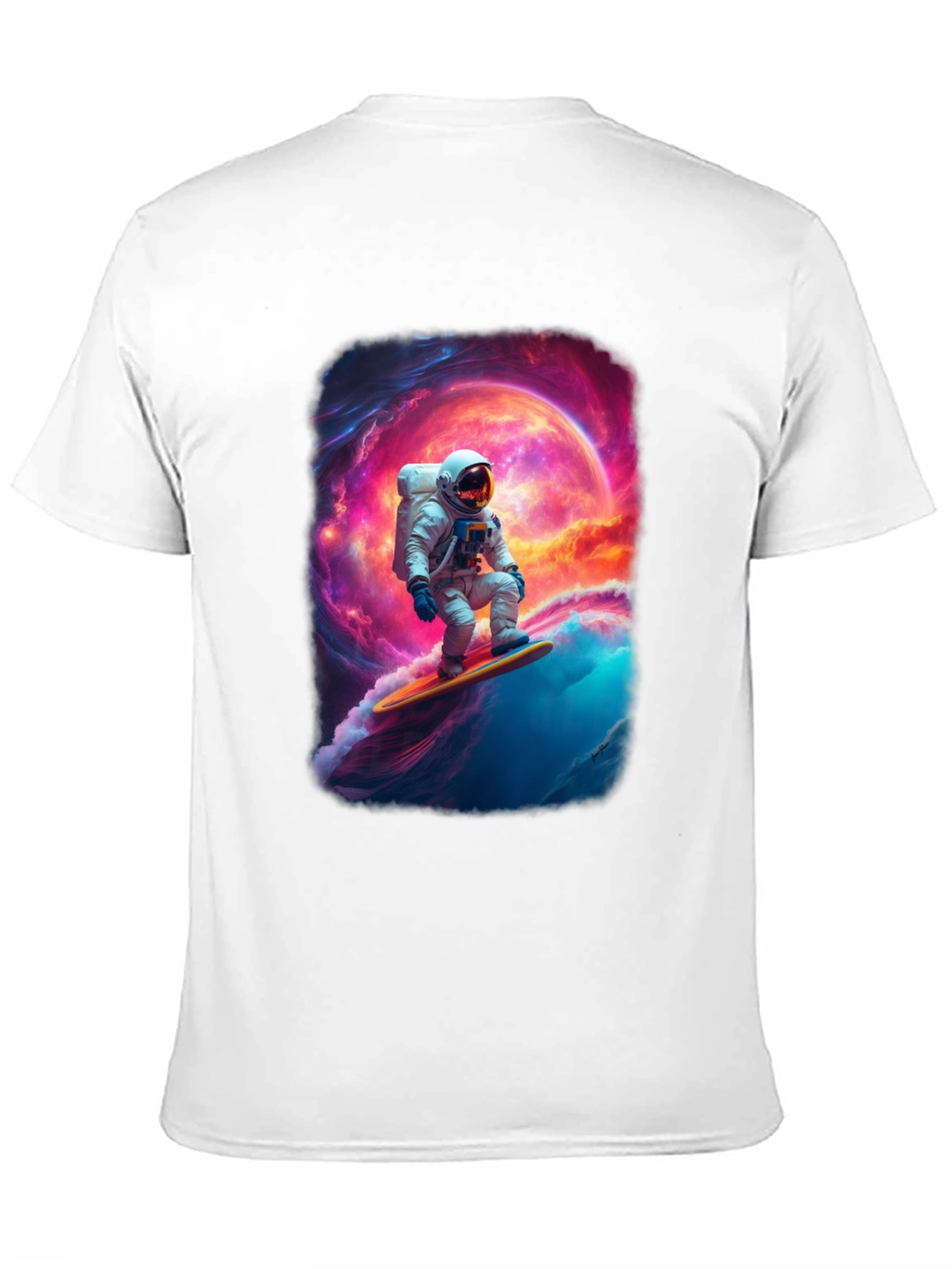 Astronaut Surfing Graphic T-Shirt