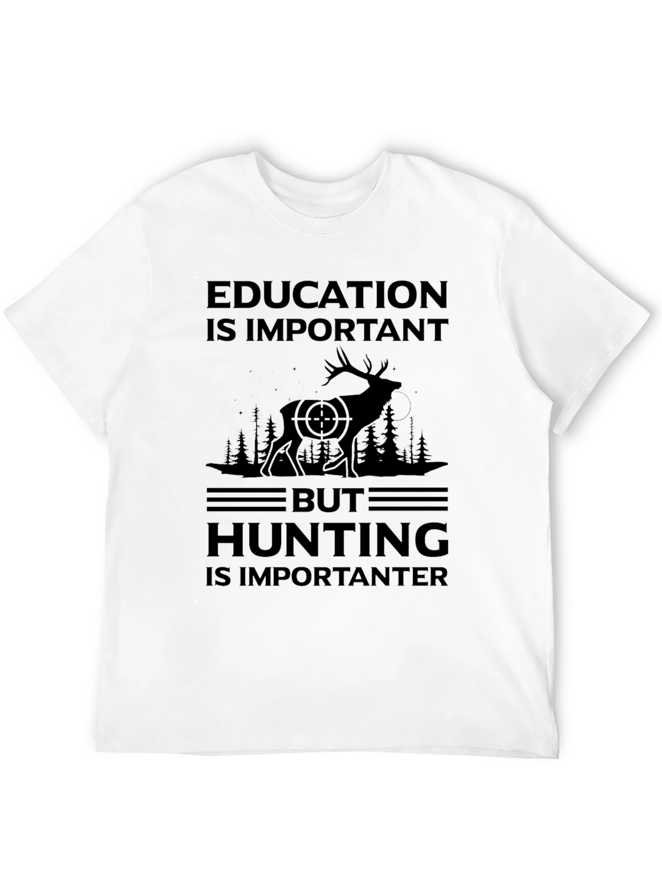 Education vs Hunting Graphic Tee