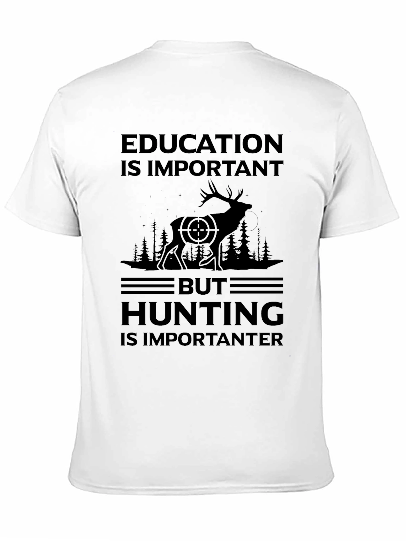 Education vs Hunting Graphic Tee