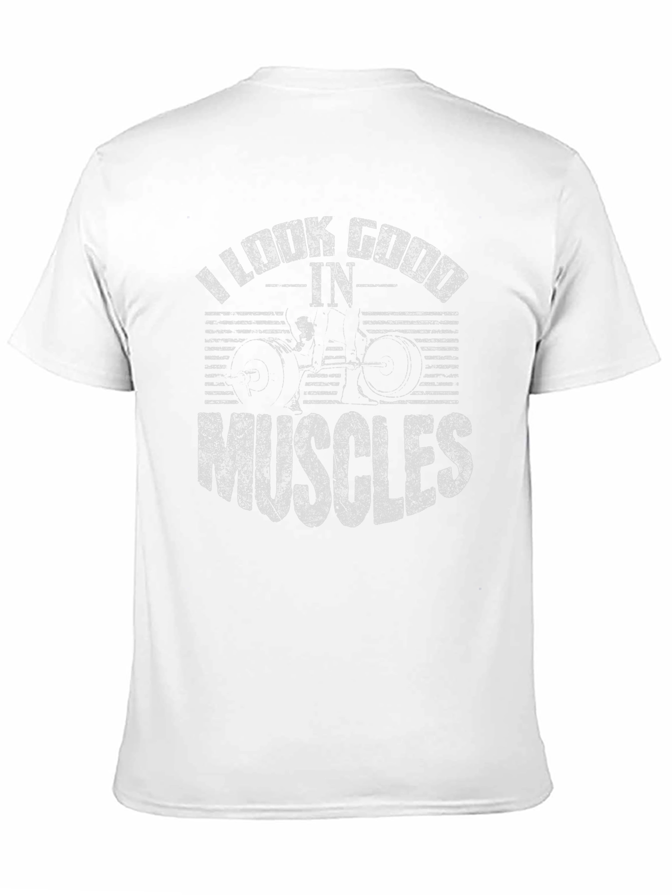 I Look Good in Muscles Black Graphic Tee