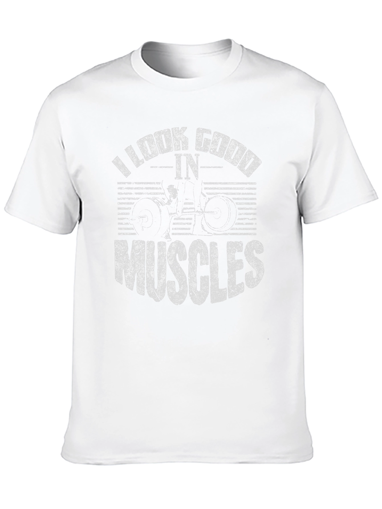 I Look Good in Muscles Black Graphic Tee