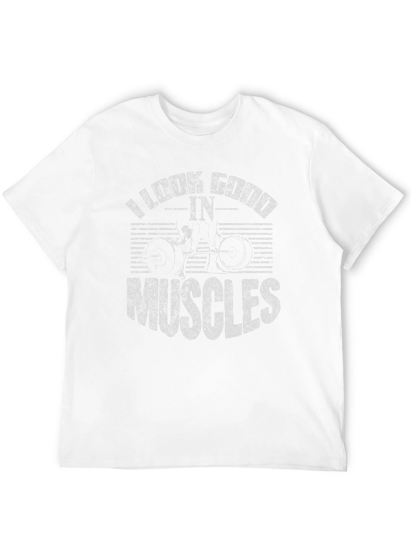 I Look Good in Muscles Black Graphic Tee