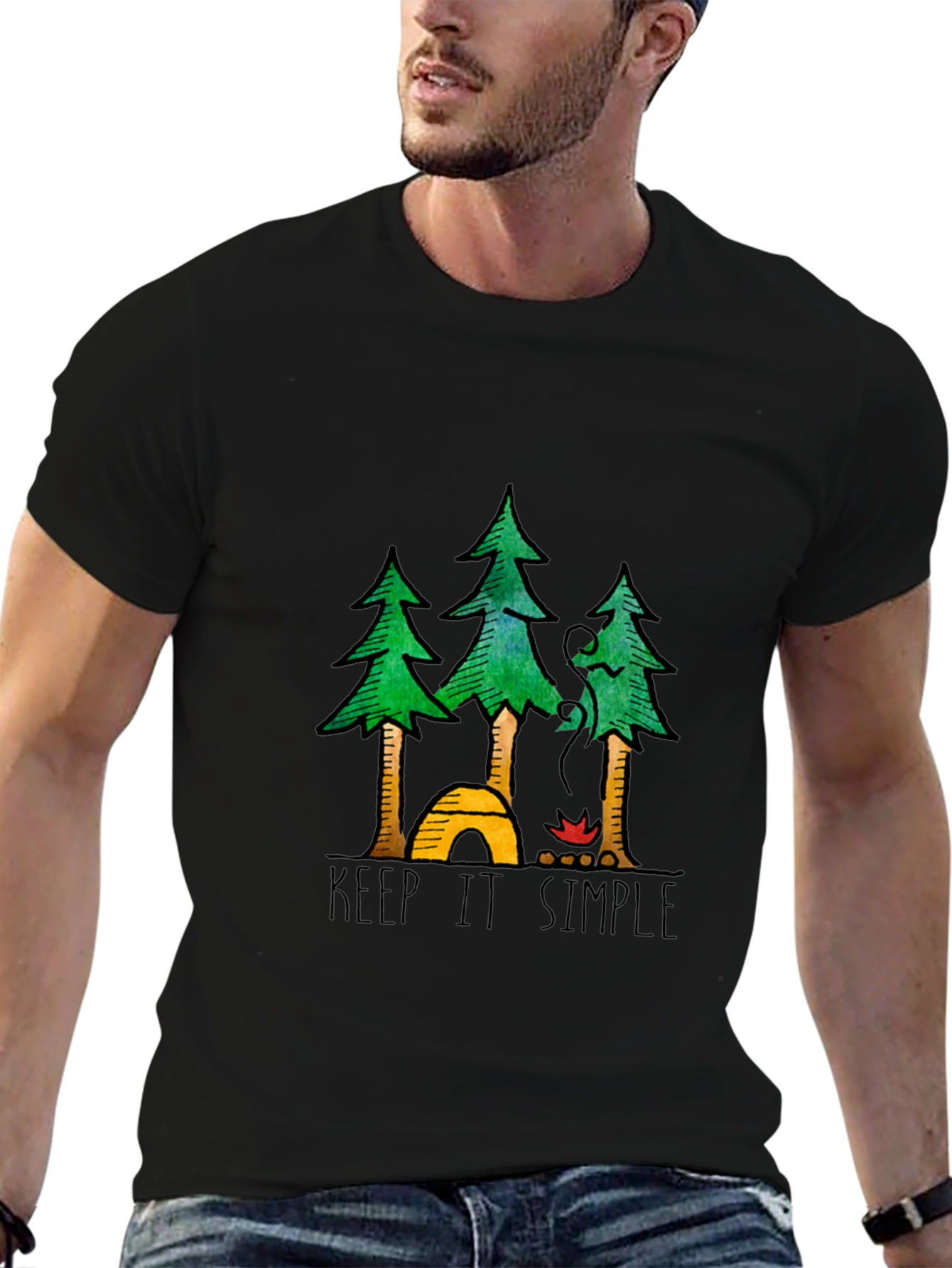 Keep It Simple Camping Graphic Tee