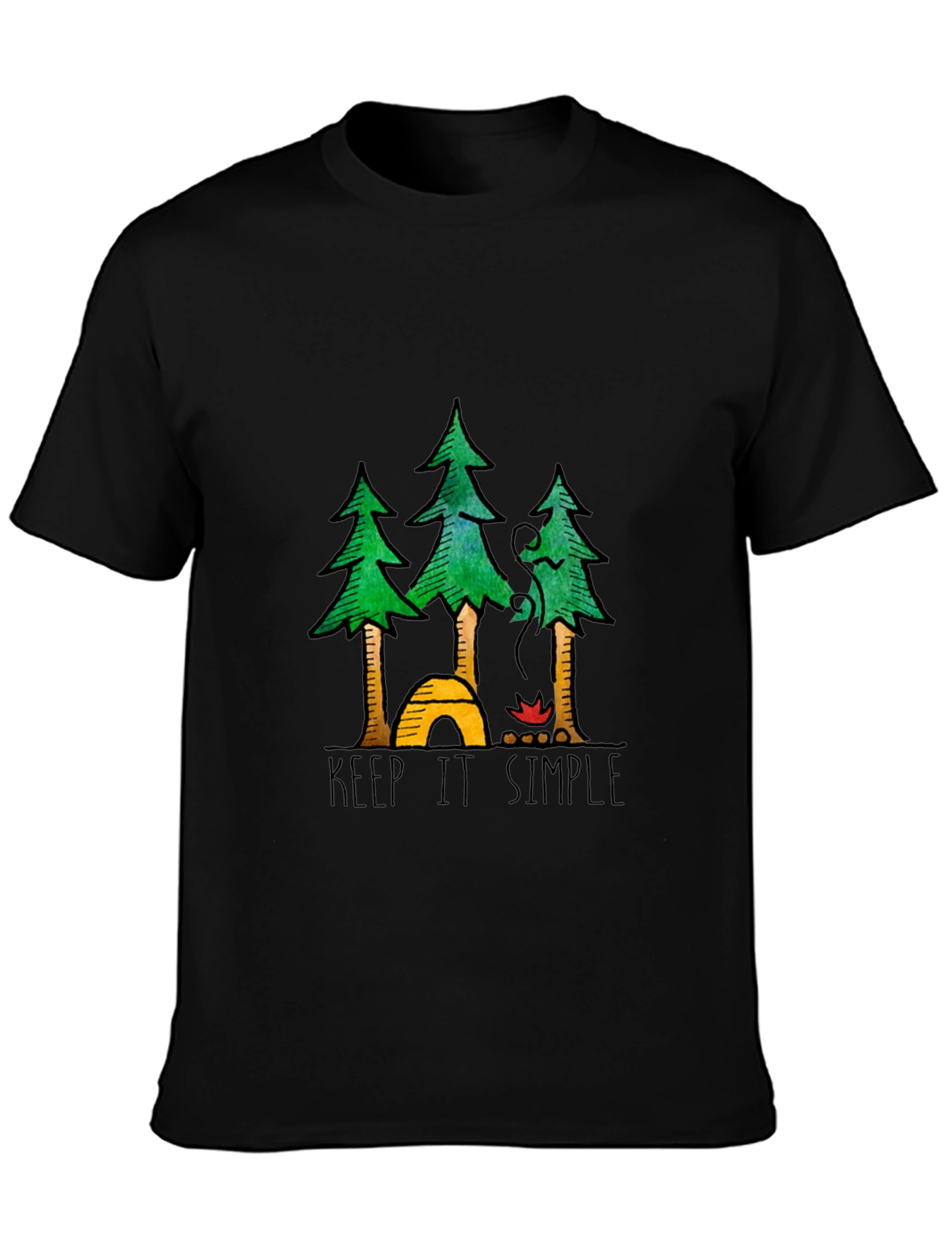 Keep It Simple Camping Graphic Tee