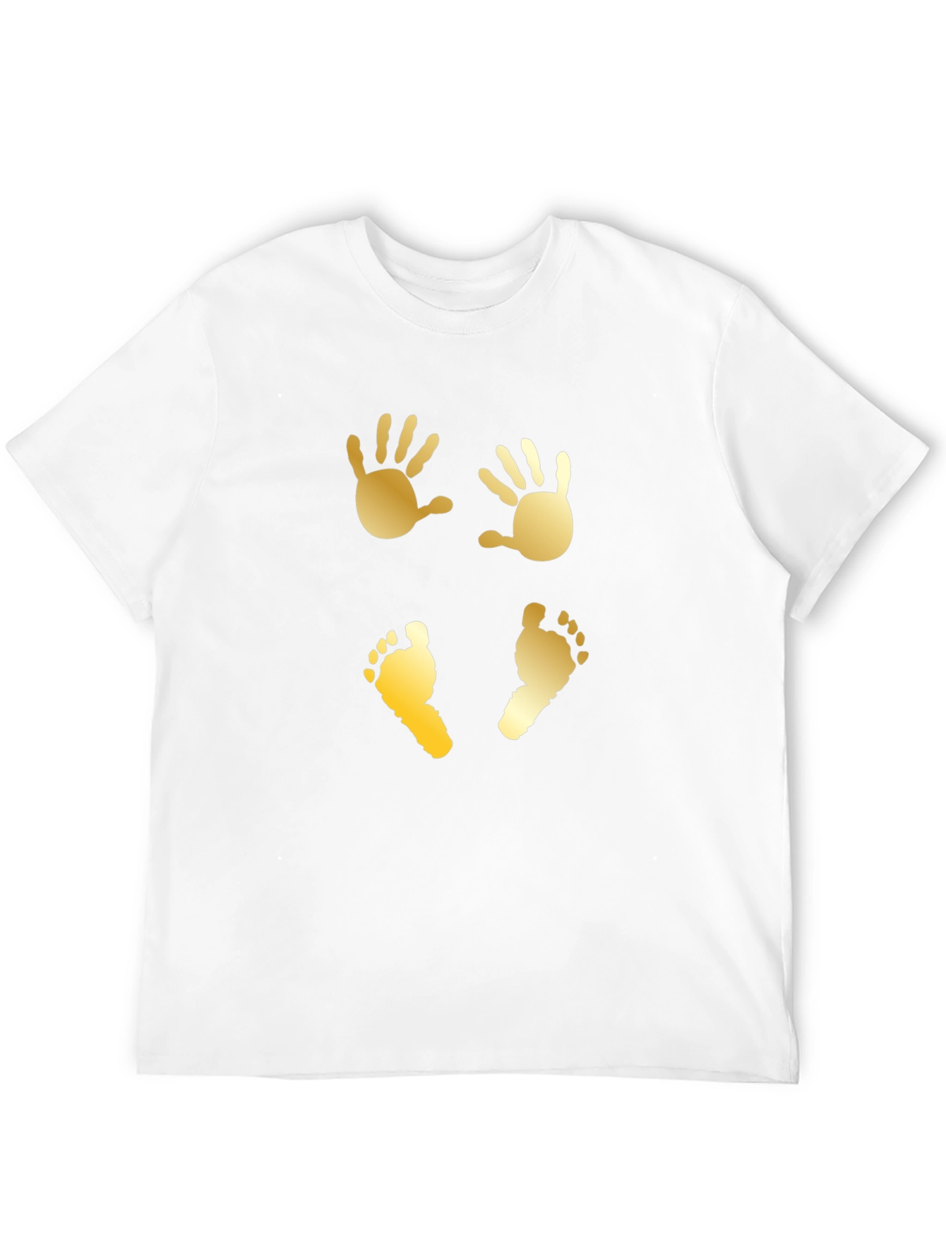 Baby Handprint & Footprint Graphic Tee - Black