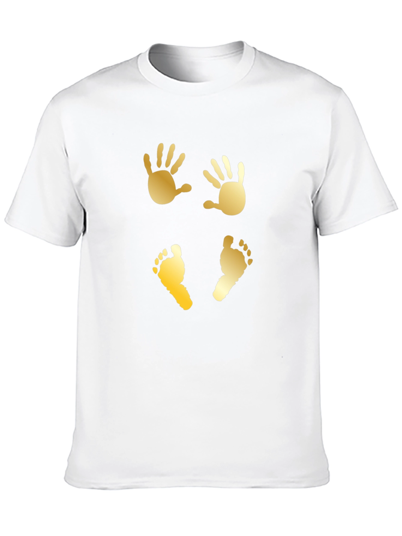 Baby Handprint & Footprint Graphic Tee - Black