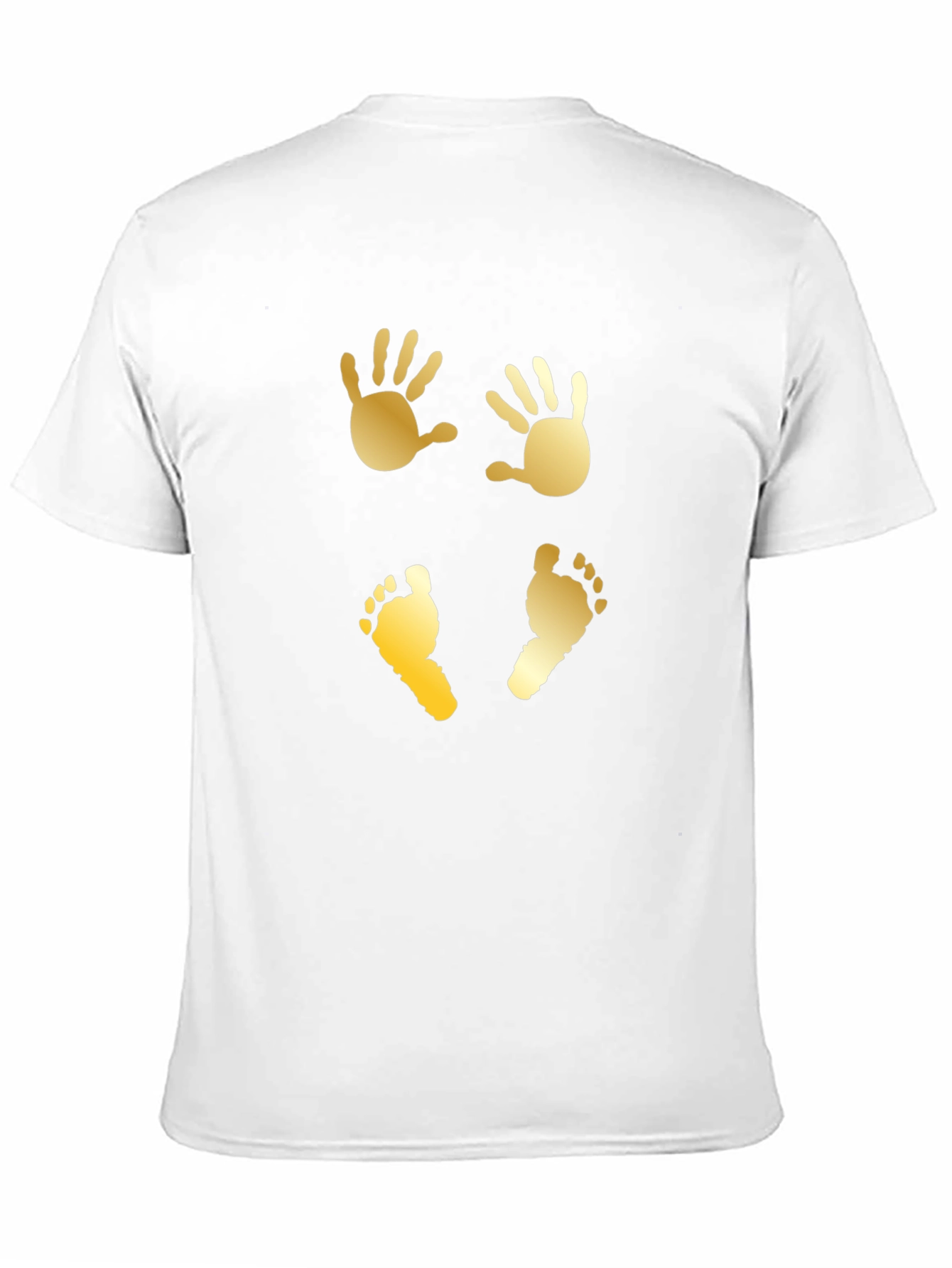 Baby Handprint & Footprint Graphic Tee - Black