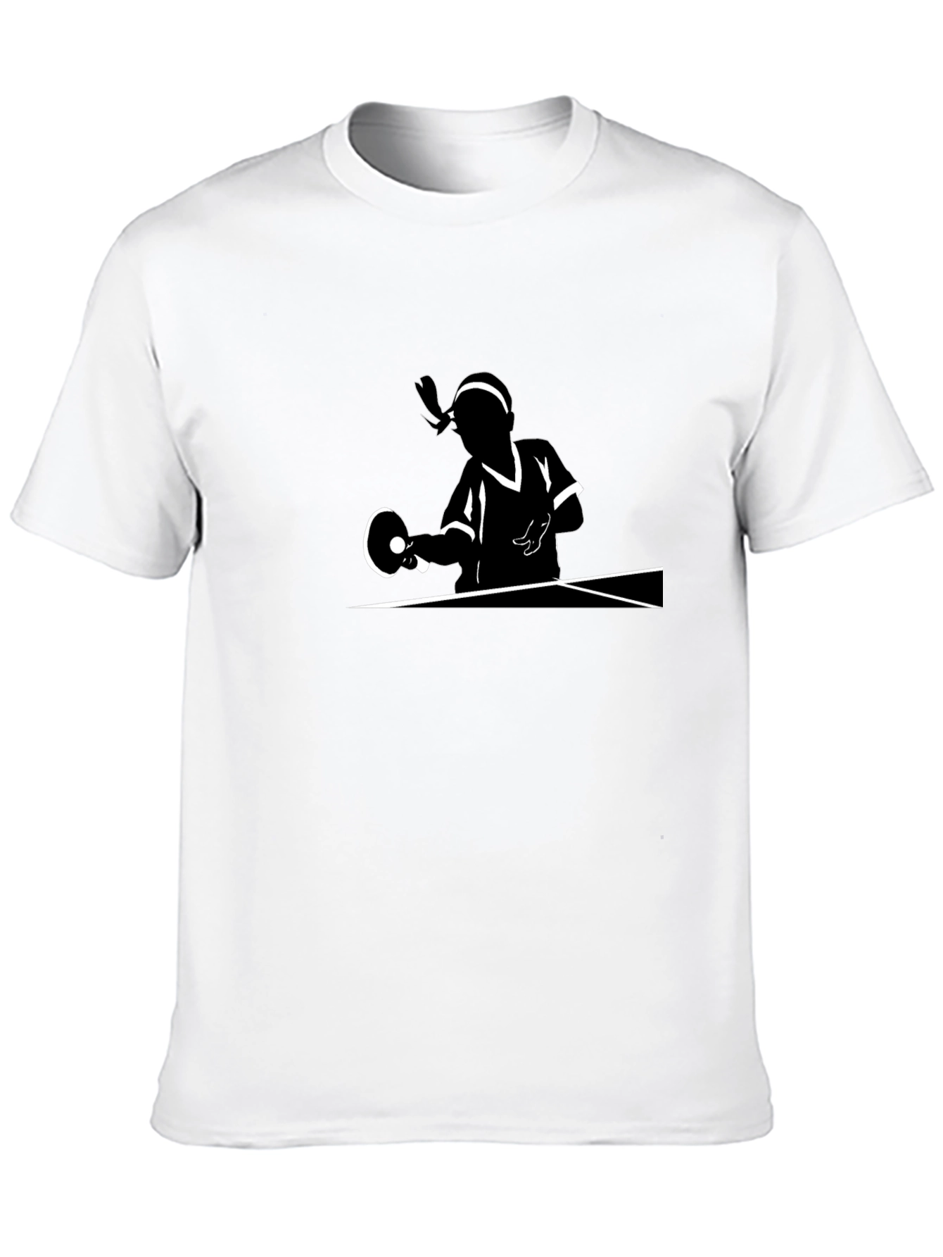 Ping Pong Player Graphic Tee - Black