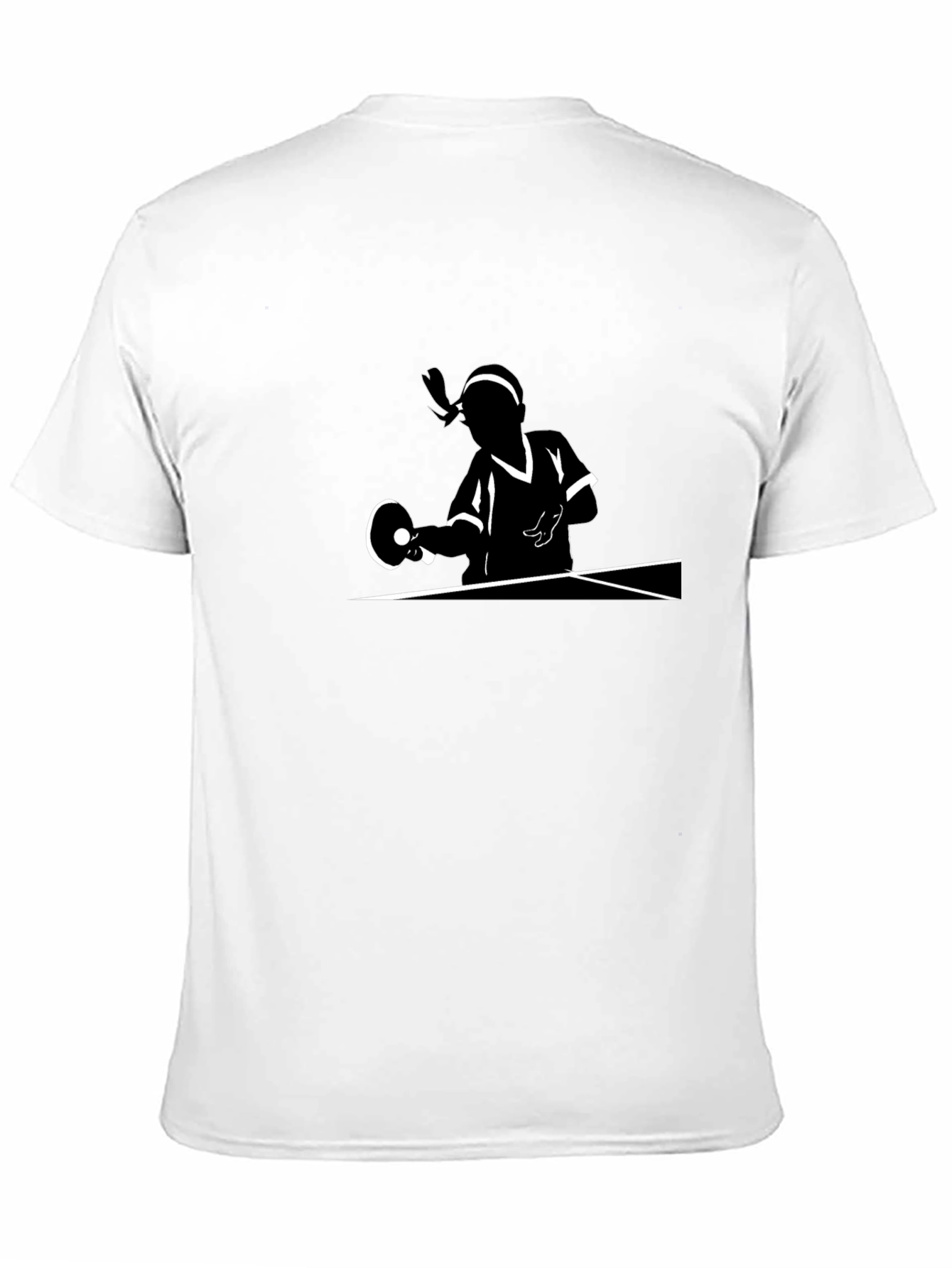 Ping Pong Player Graphic Tee - Black