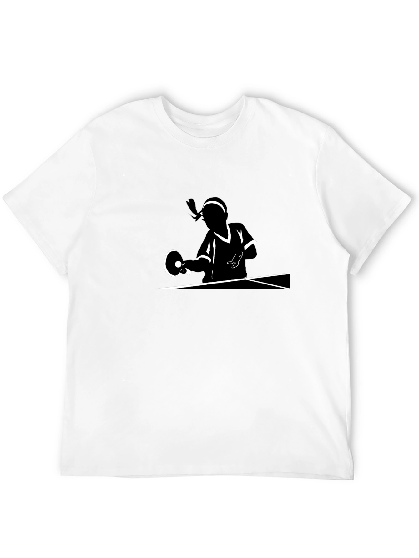 Ping Pong Player Graphic Tee - Black