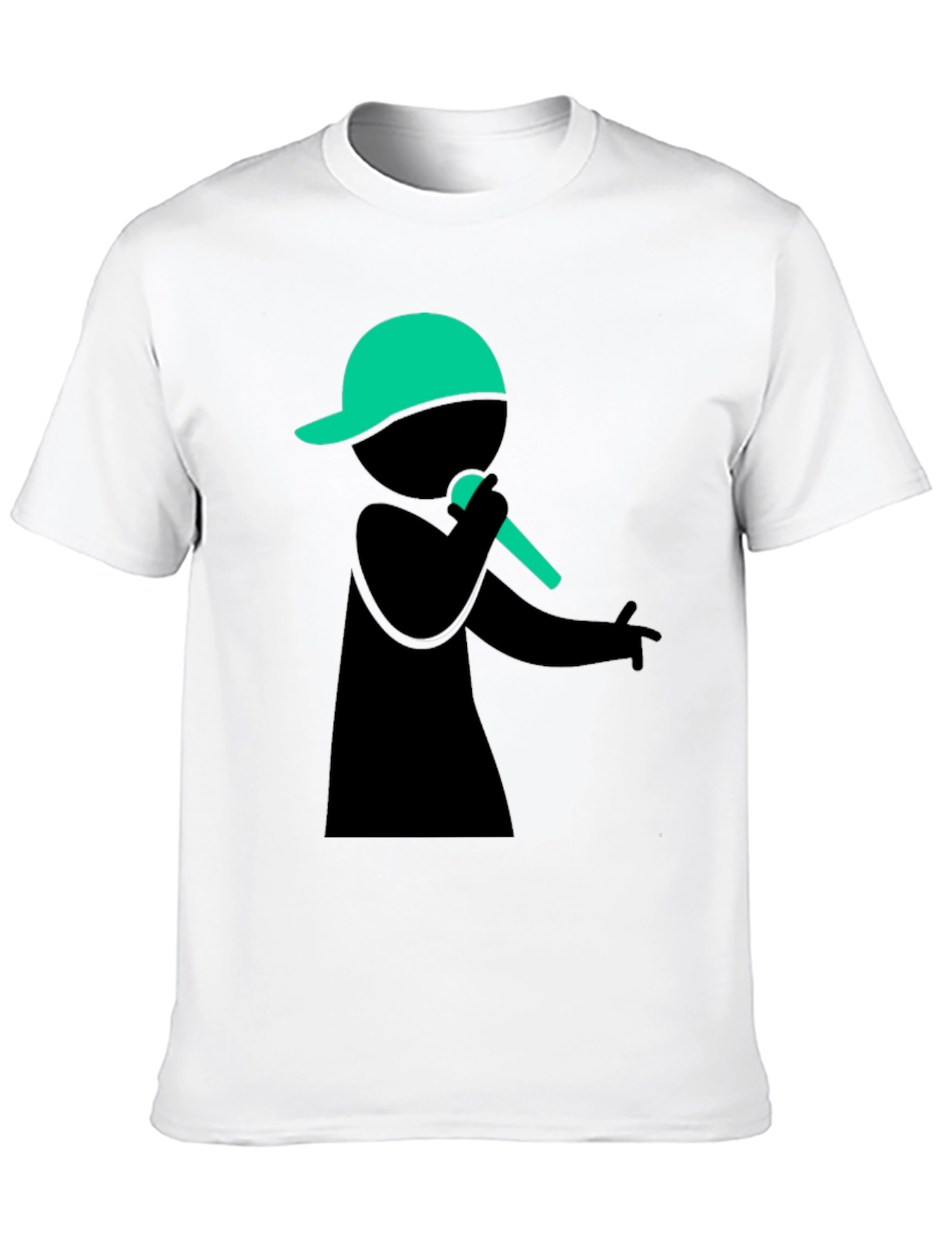 Cool Rapper Graphic T-Shirt - Black