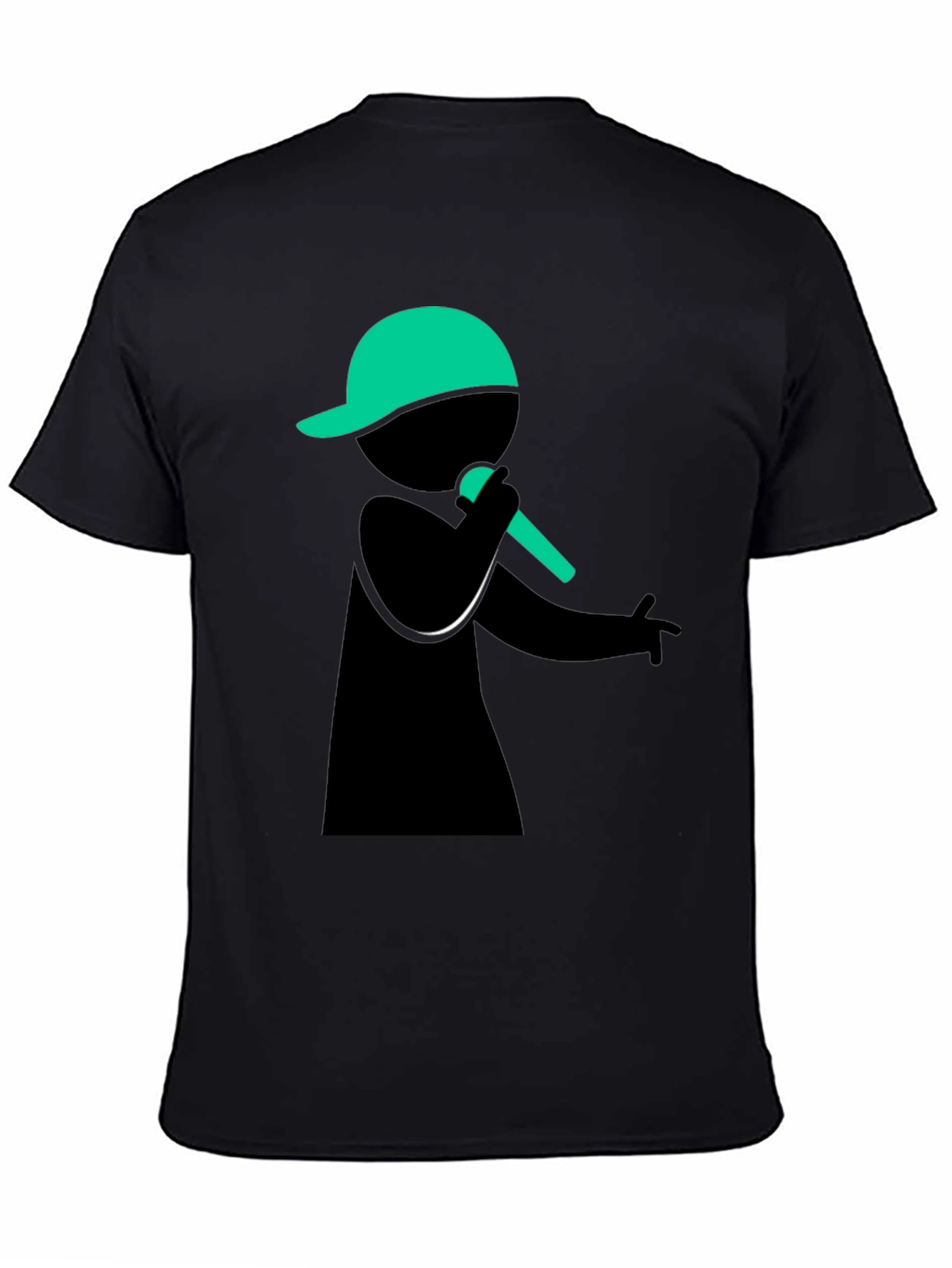 Cool Rapper Graphic T-Shirt - Black