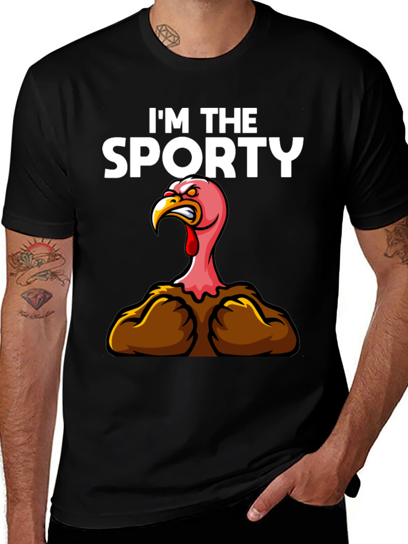 Im The Sporty Turkey Graphic T-Shirt