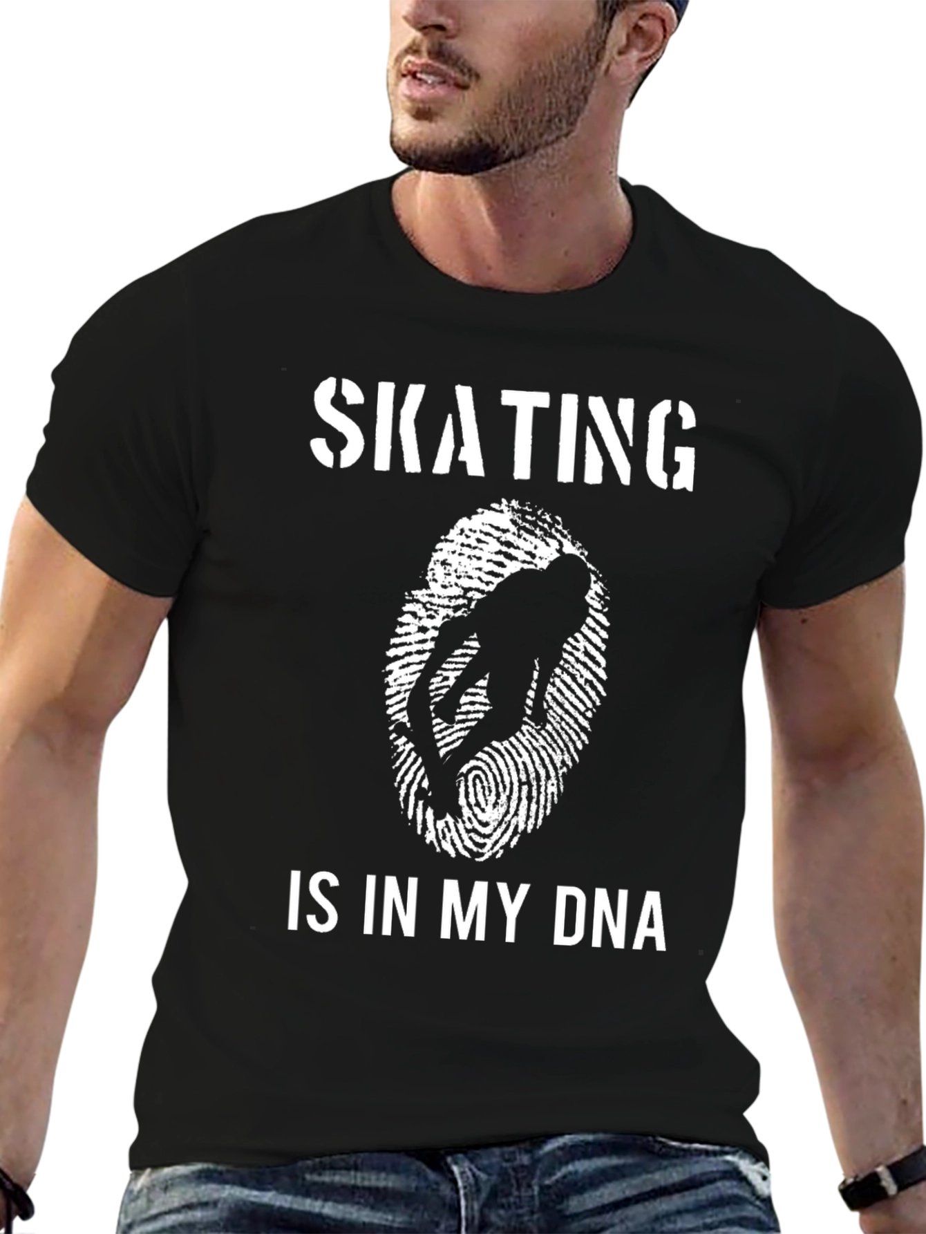 Skating DNA Graphic T-Shirt - Black