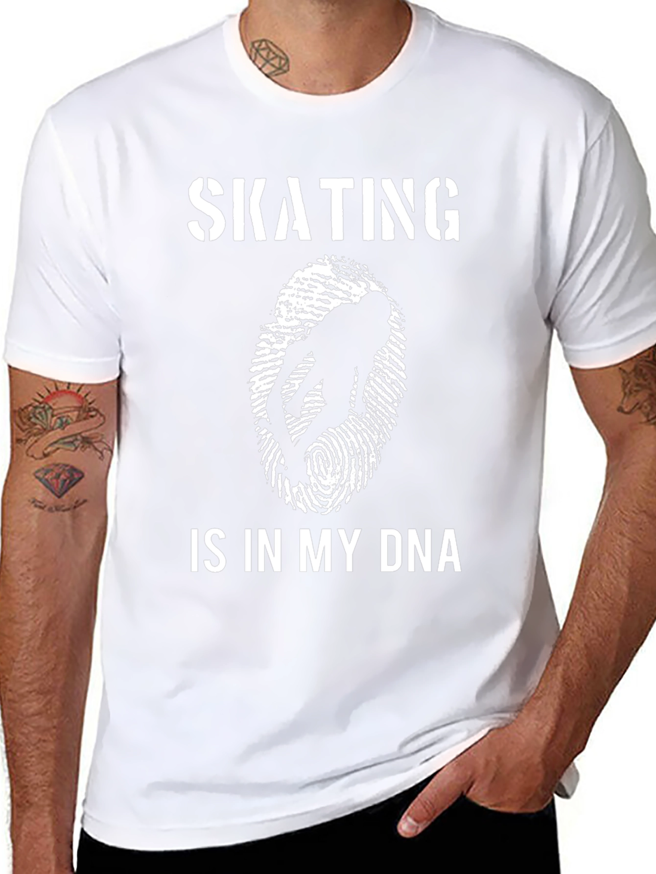 Skating DNA Graphic T-Shirt - Black