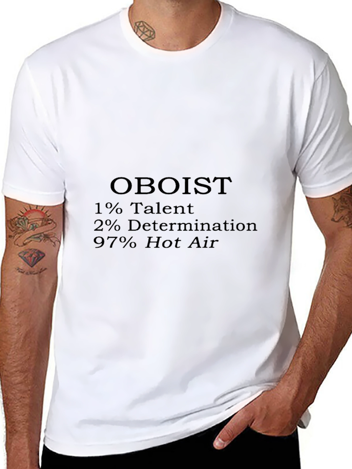 Oboist Humor T-Shirt - Talent Determination Hot Air
