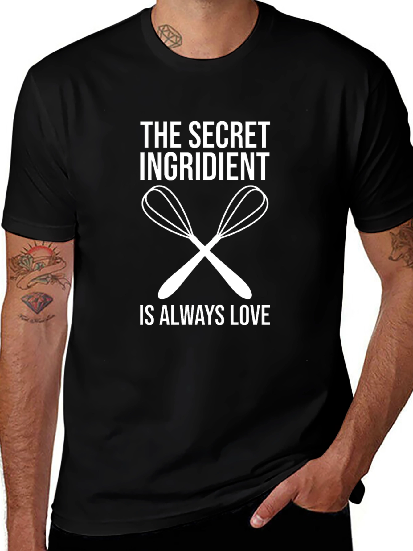 Secret Ingredient Love T-Shirt - Baking Whisk Design