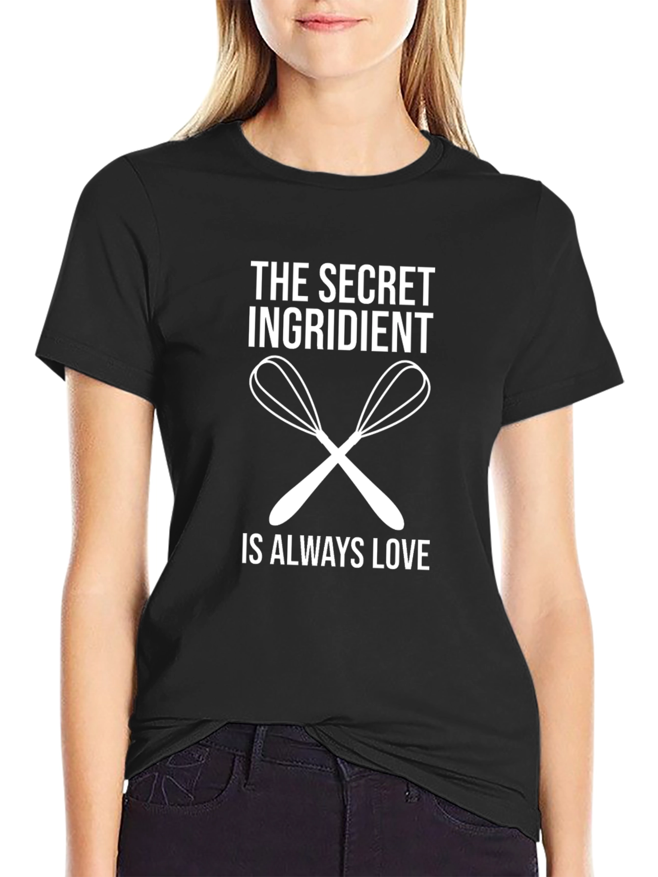 Secret Ingredient Love T-Shirt - Baking Whisk Design