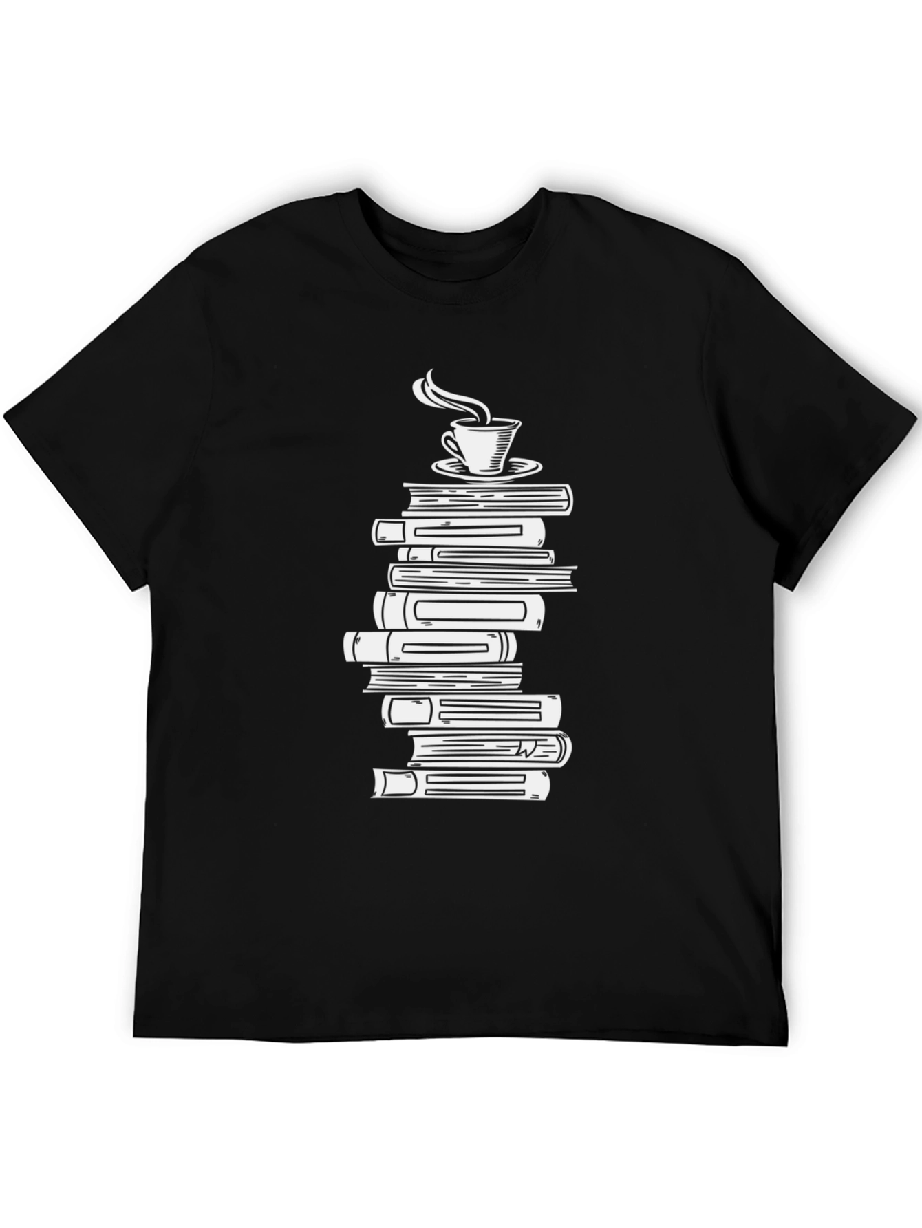 Coffee and Books Graphic Tee - Black T-Shirt