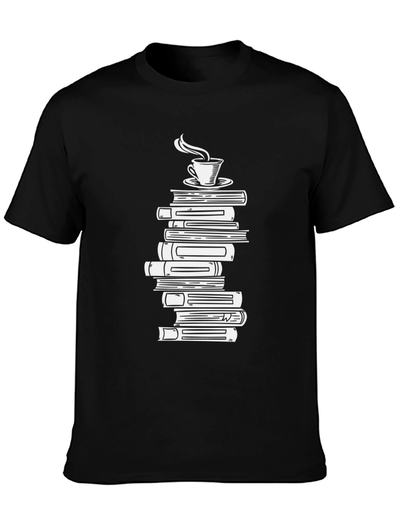 Coffee and Books Graphic Tee - Black T-Shirt
