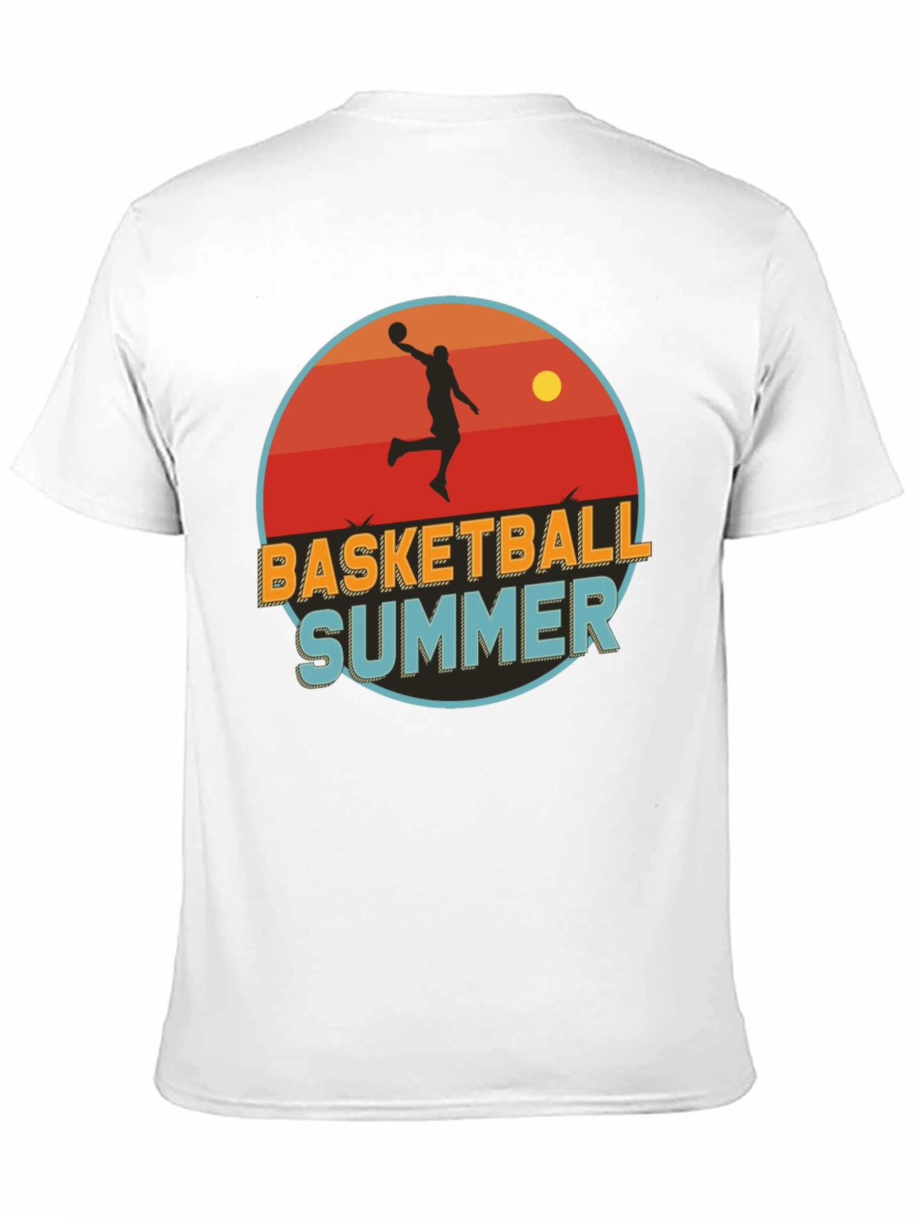 Basketball Summer Graphic Tee - Retro Style