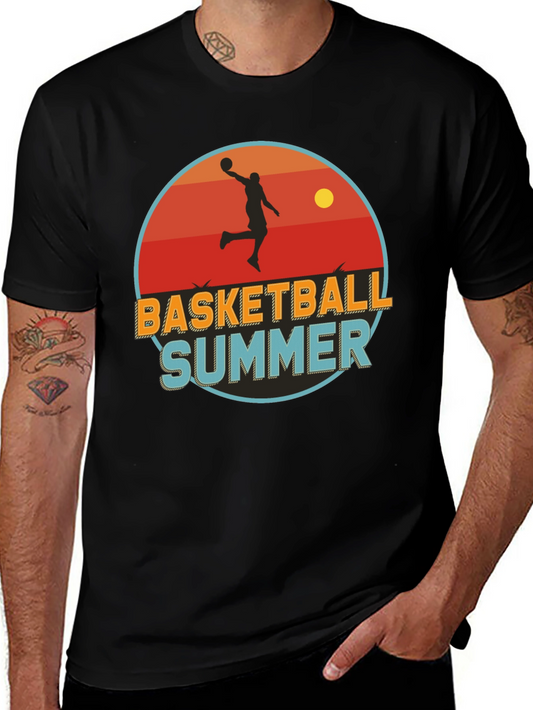 Basketball Summer Graphic Tee - Retro Style