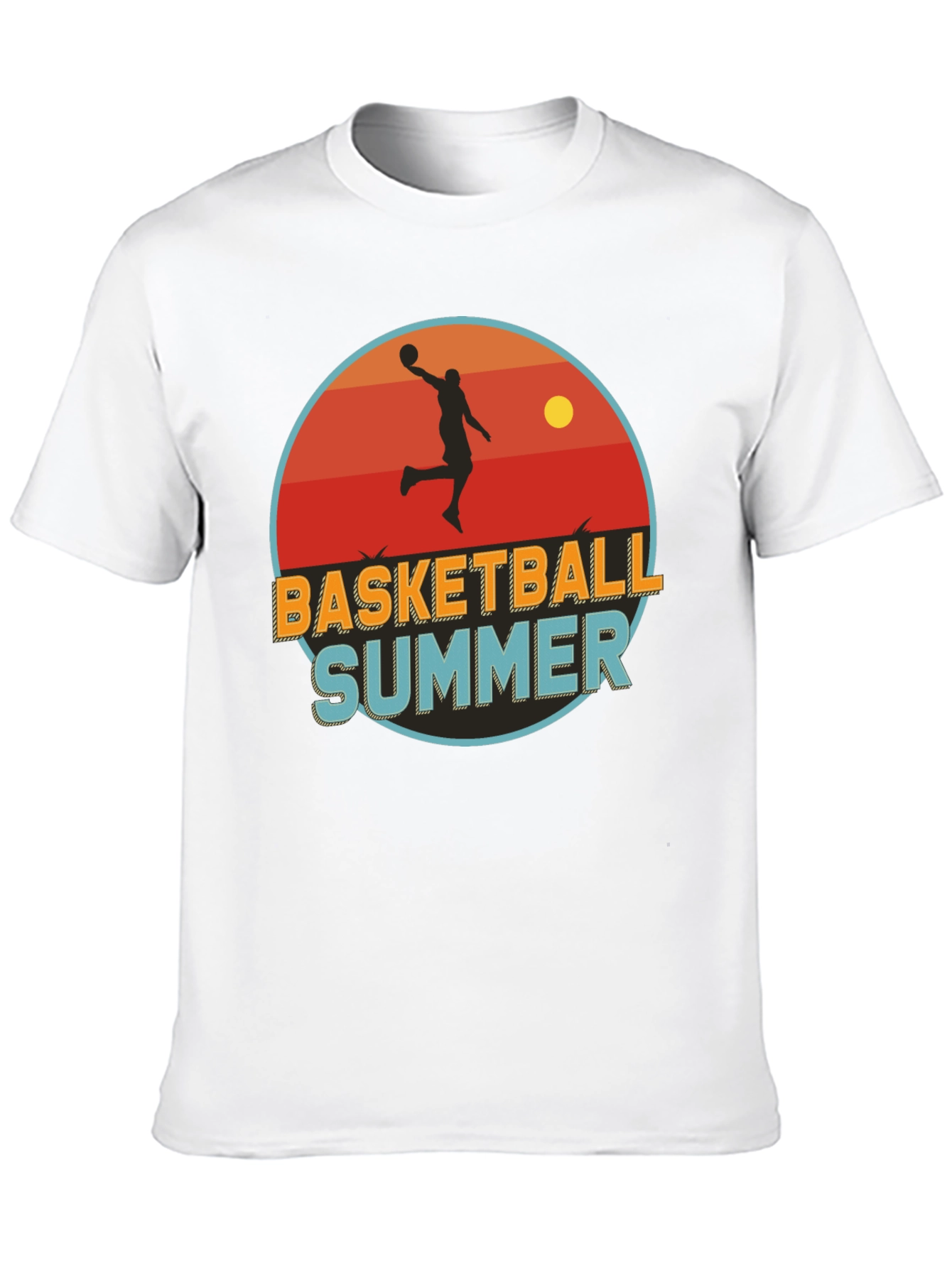 Basketball Summer Graphic Tee - Retro Style