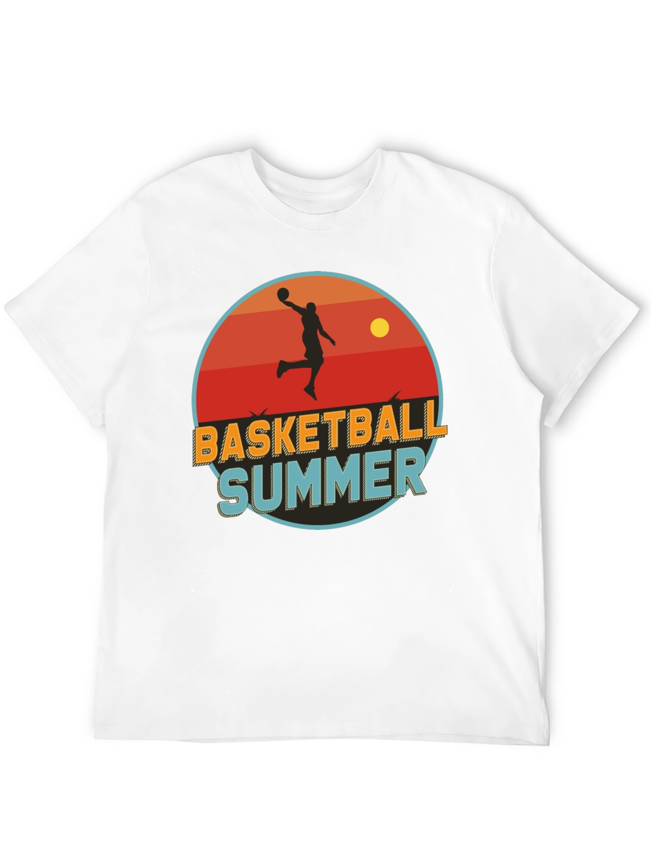 Basketball Summer Graphic Tee - Retro Style