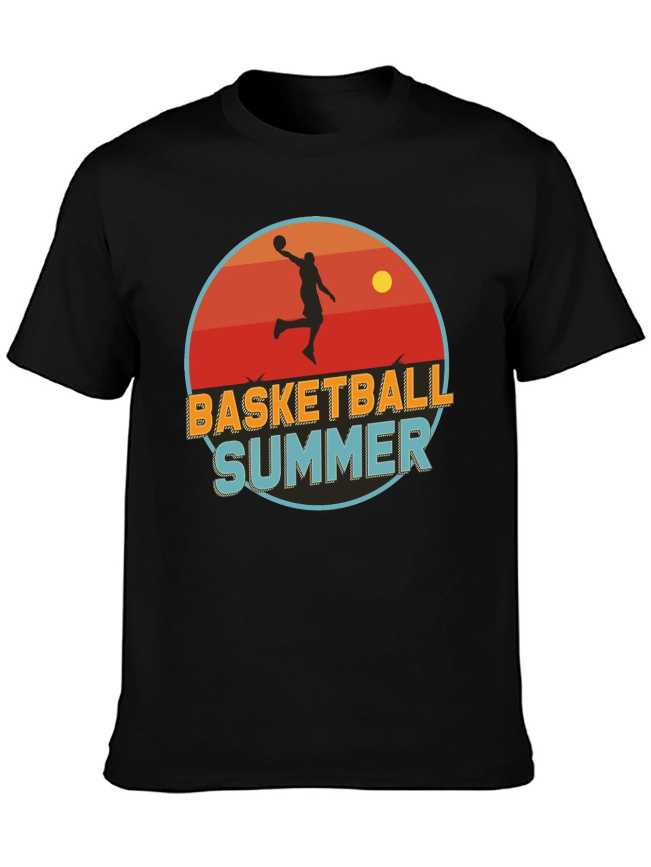Basketball Summer Graphic Tee - Retro Style