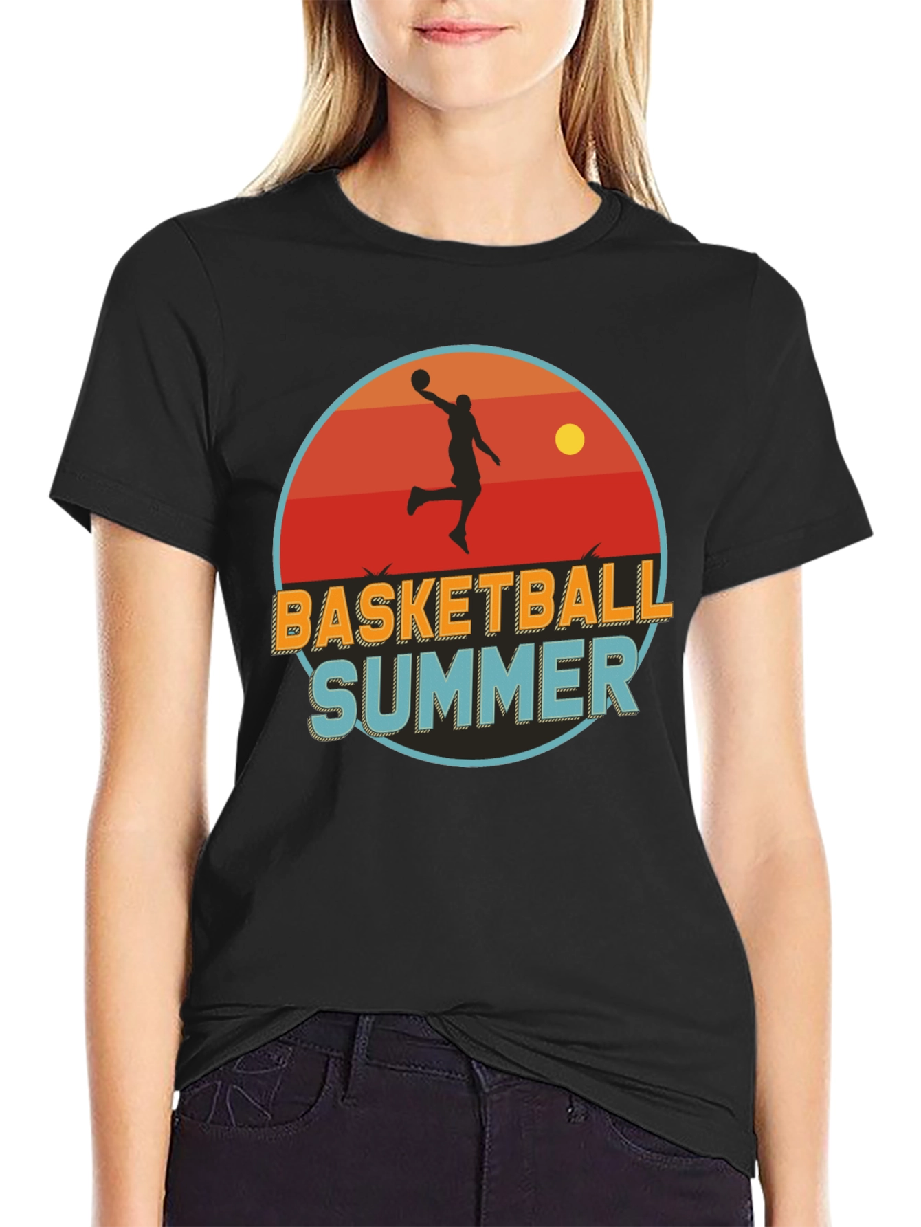 Basketball Summer Graphic Tee - Retro Style