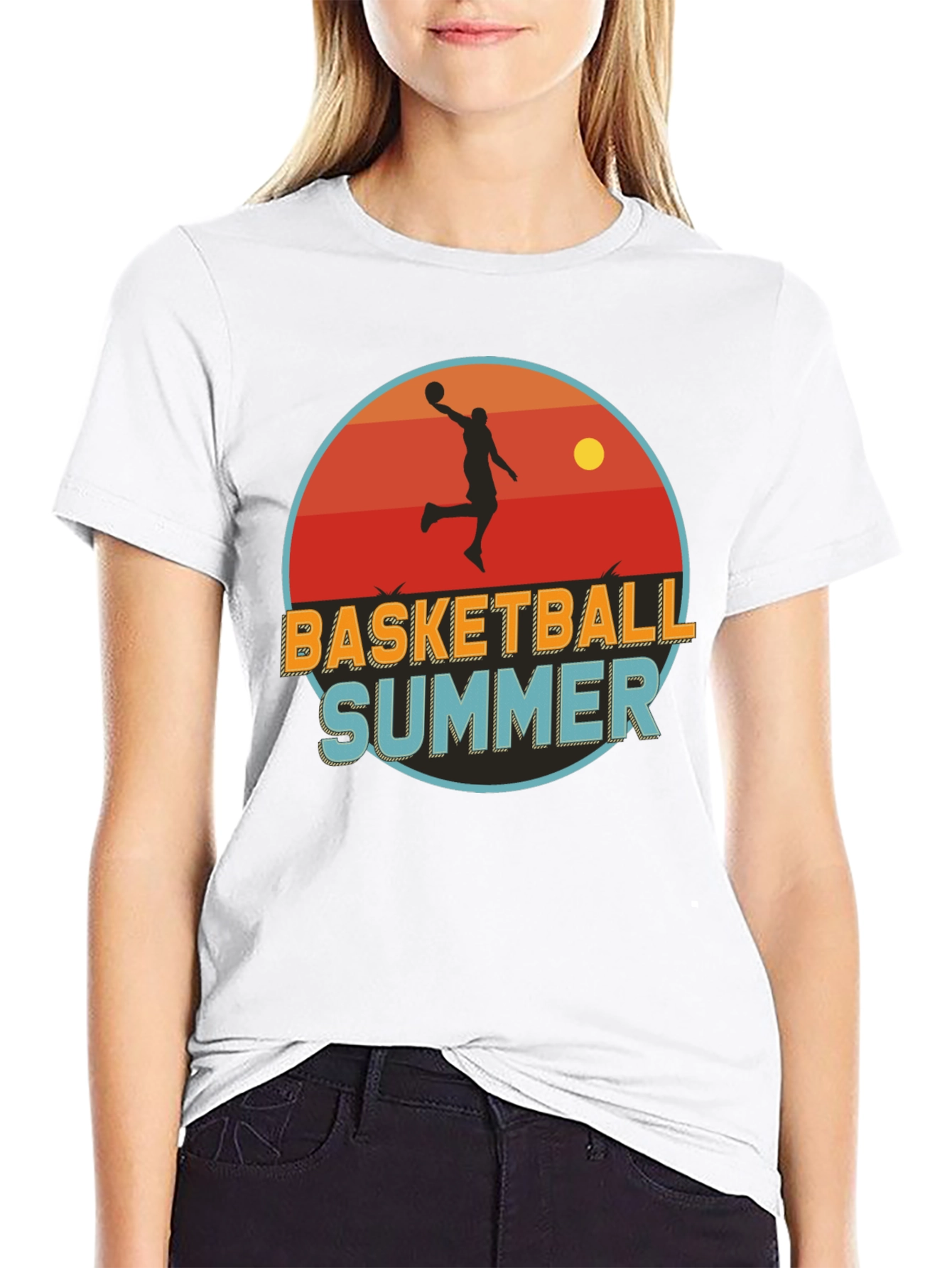 Basketball Summer Graphic Tee - Retro Style