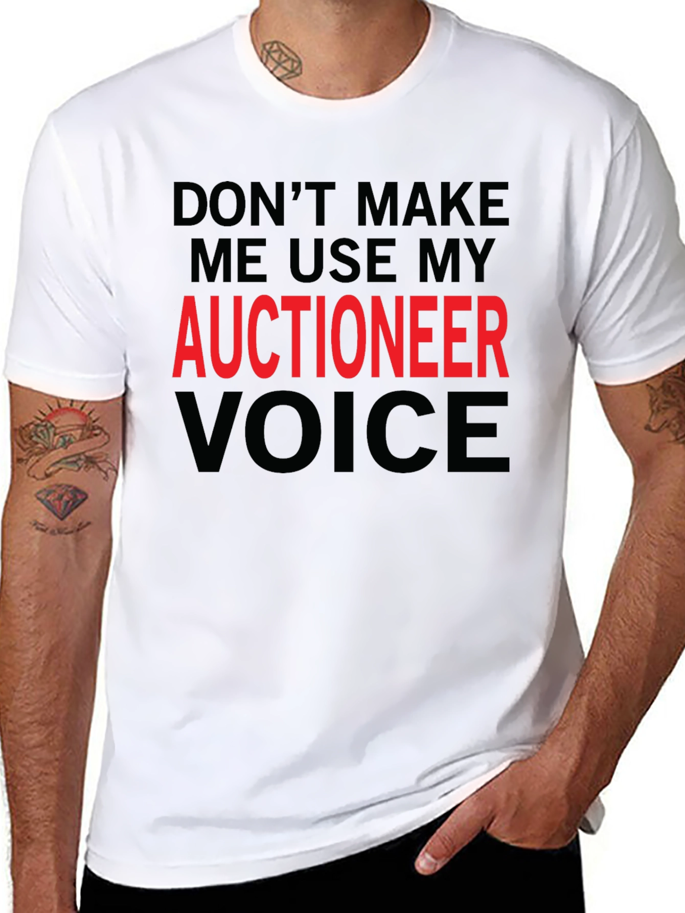 Auctioneer Voice T-Shirt - Funny Job Tee