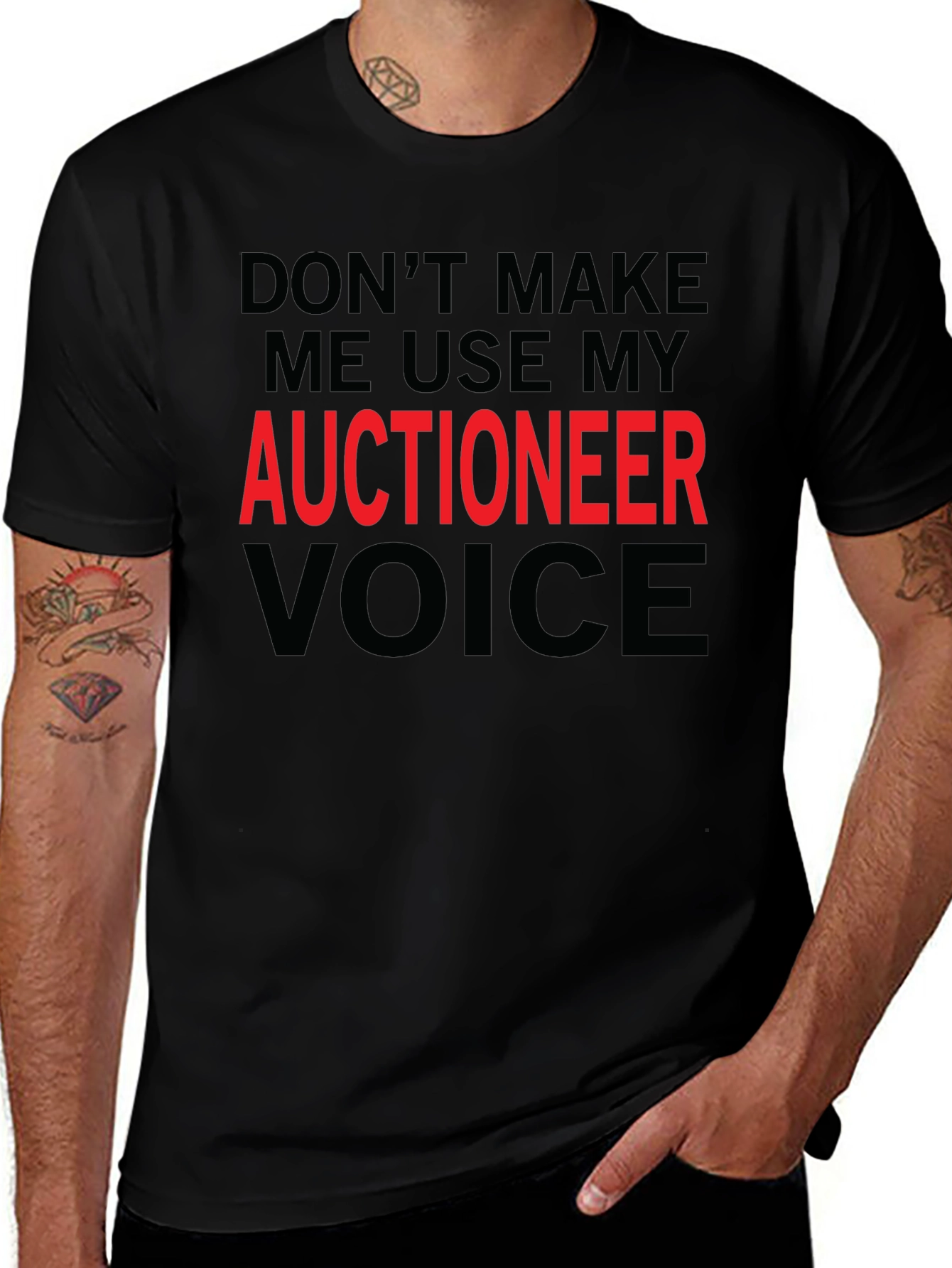 Auctioneer Voice T-Shirt - Funny Job Tee