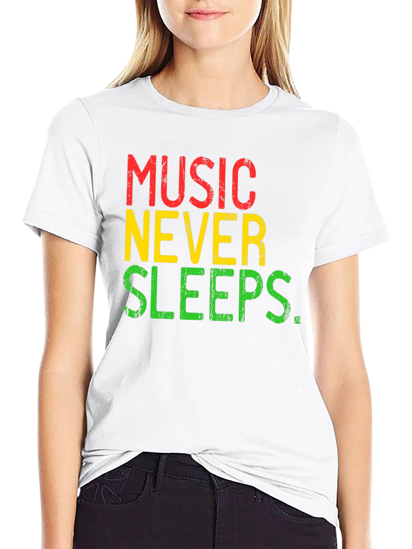 Music Never Sleeps Graphic T-Shirt