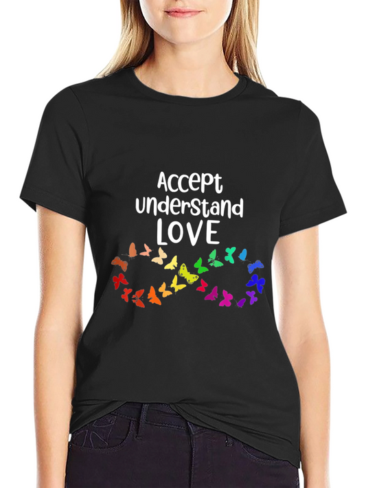 Accept Understand Love Butterfly Graphic Tee