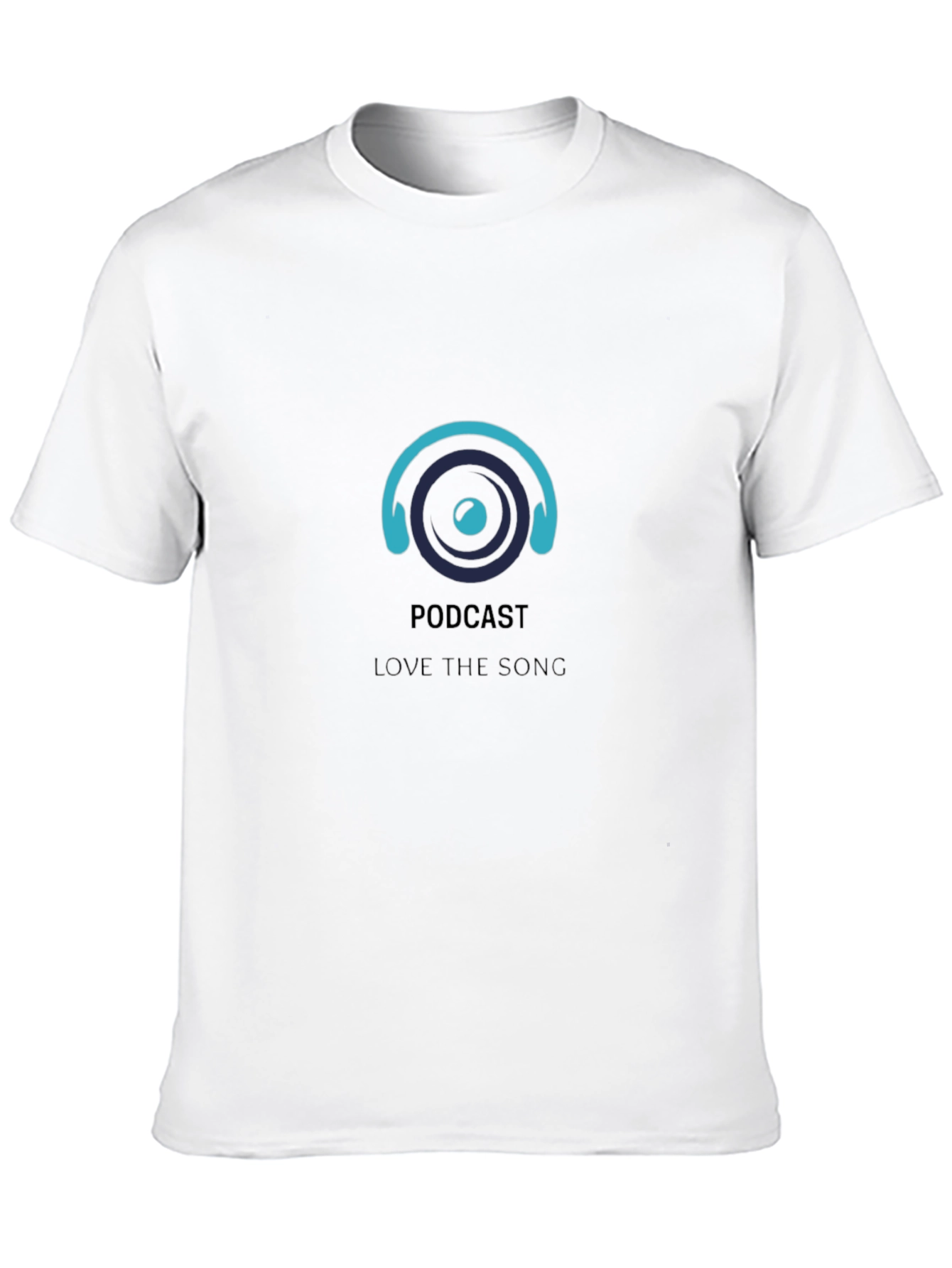 Podcast Headphones Graphic Tee - Stylish Black T-Shirt