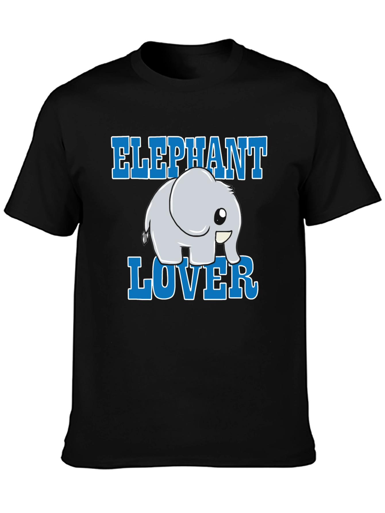 Elephant Lover Cartoon Graphic Print T-Shirt