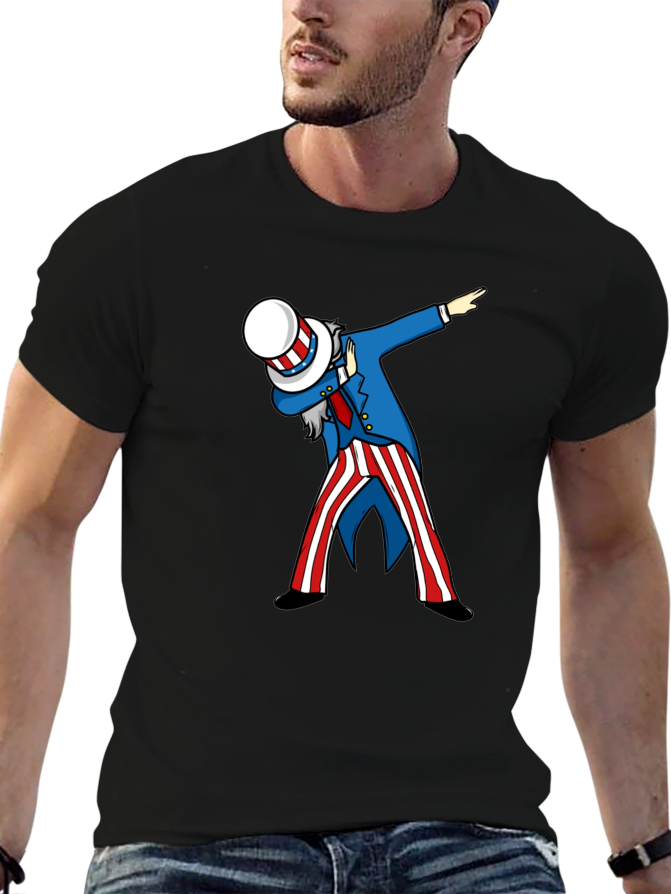Dabbing Uncle Sam Patriotic T-Shirt