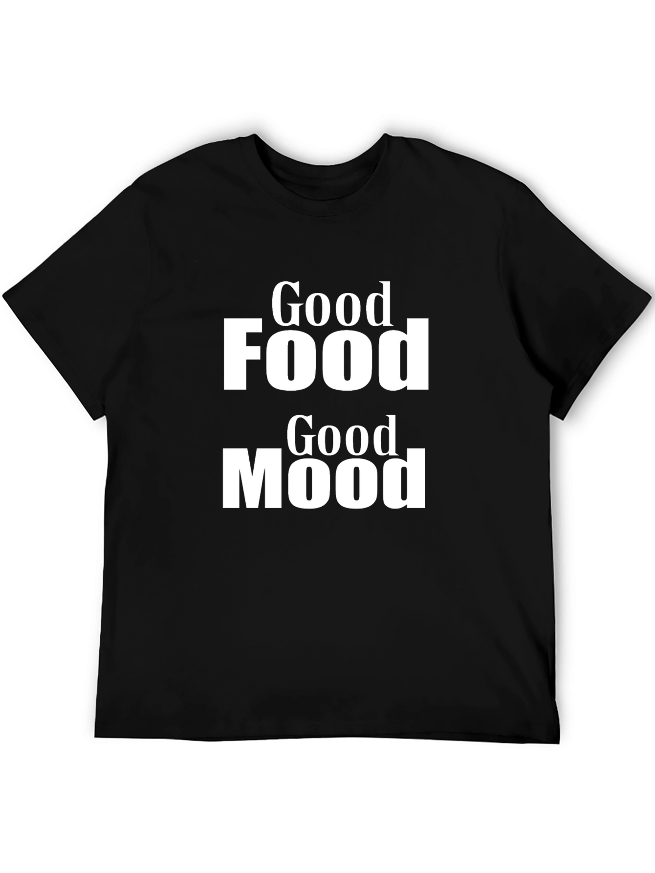 Good Food Good Mood Graphic Tee - Black