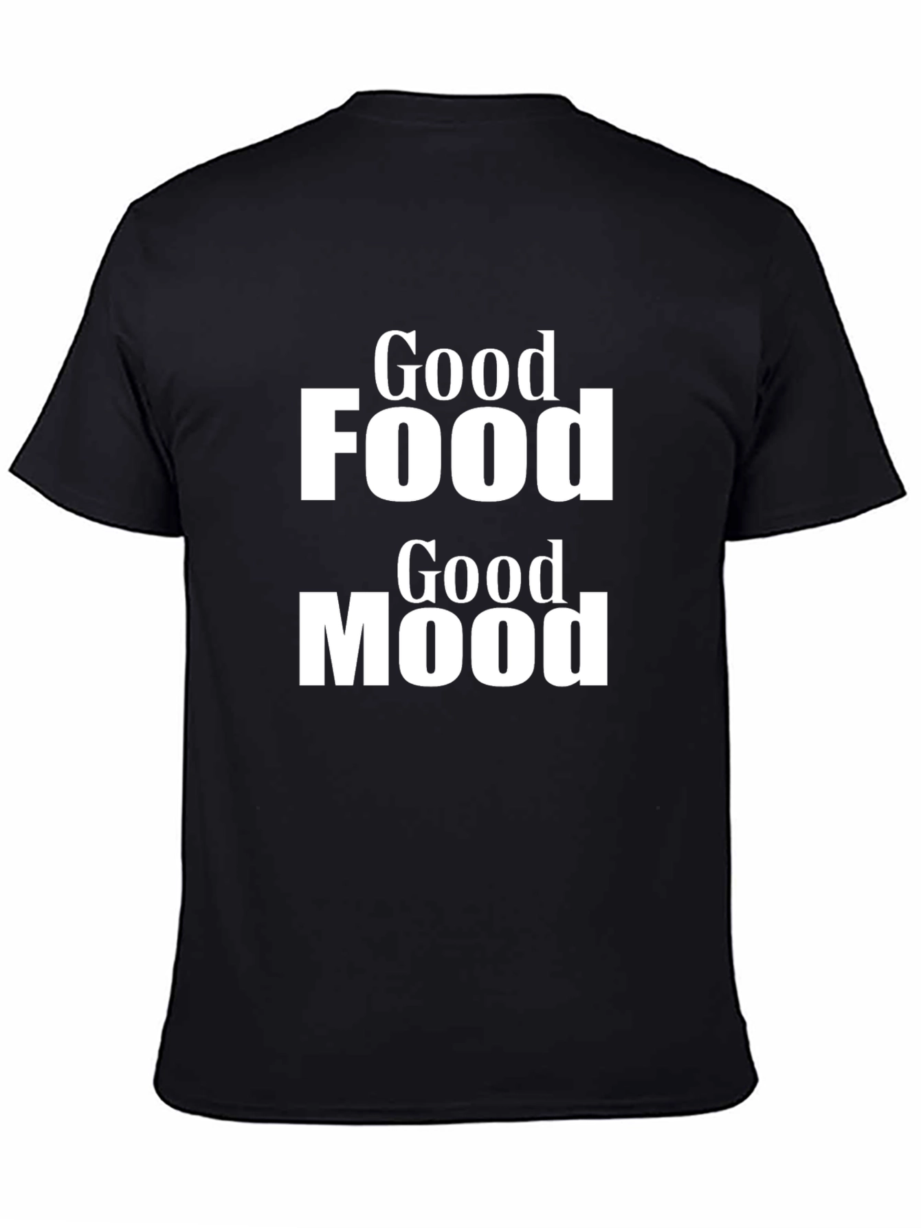 Good Food Good Mood Graphic Tee - Black