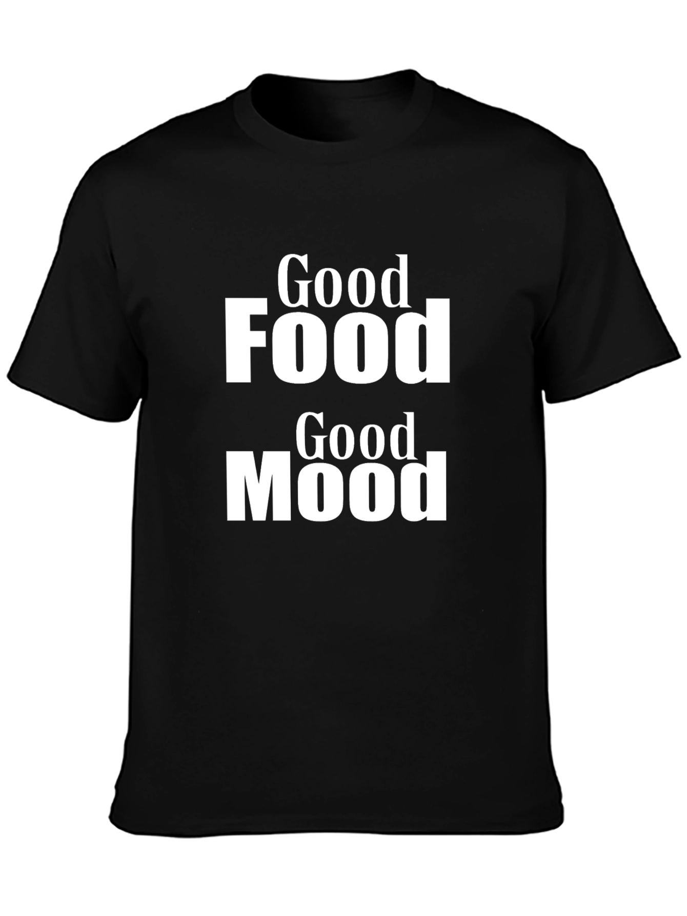 Good Food Good Mood Graphic Tee - Black