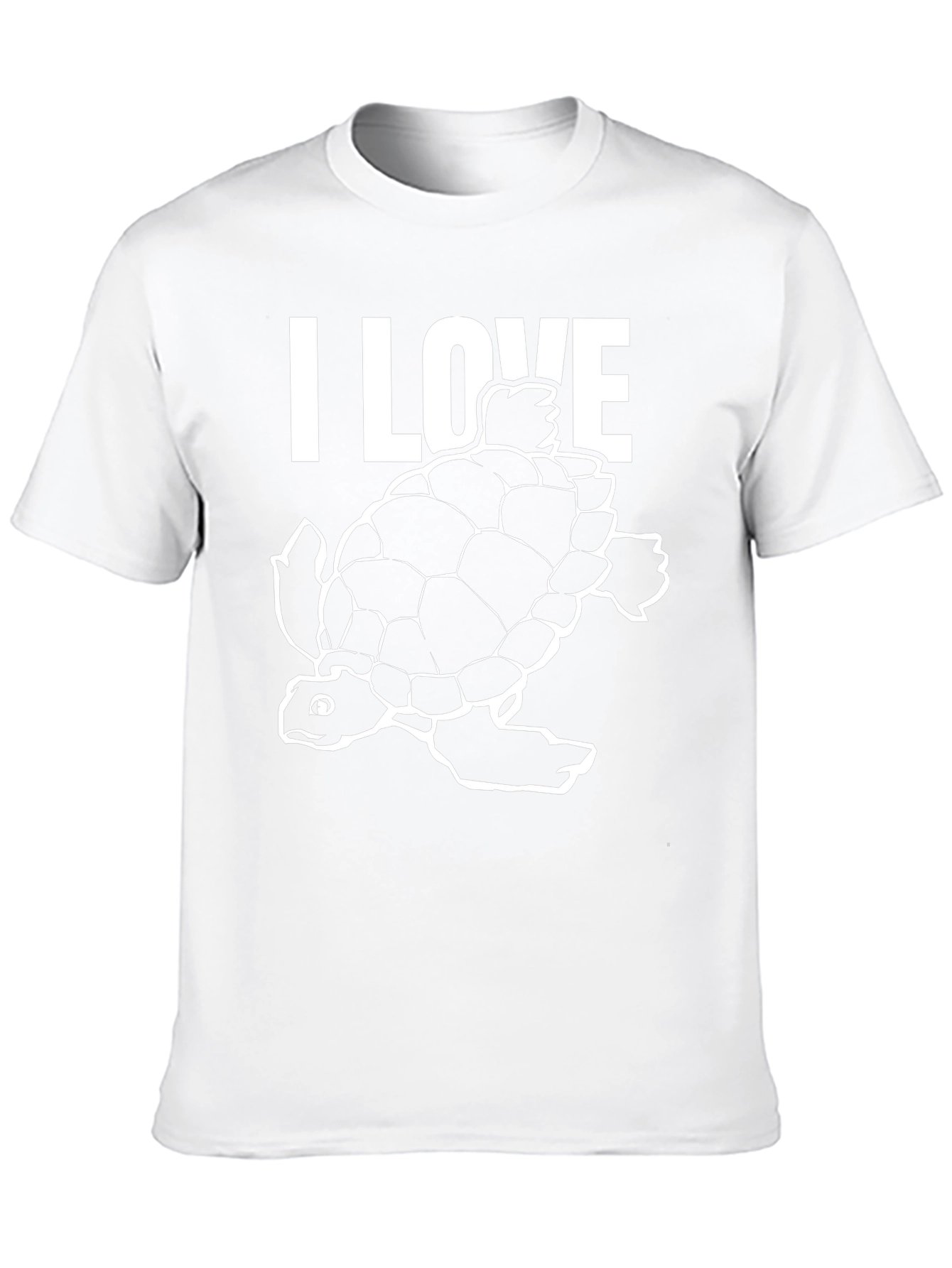 I Love Turtles Black T-Shirt