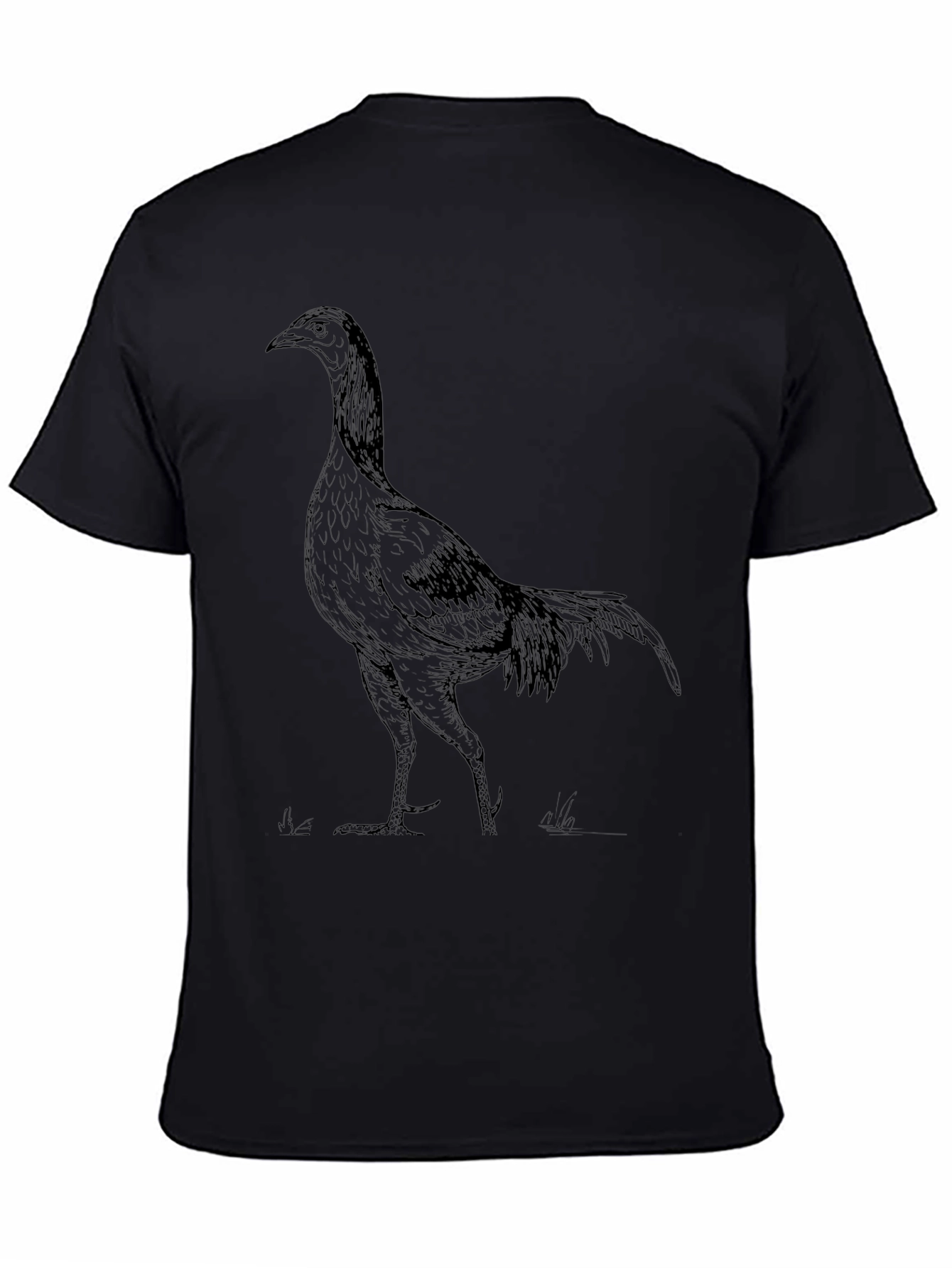Cool Rooster Graphic Tee - Mens Black T-Shirt