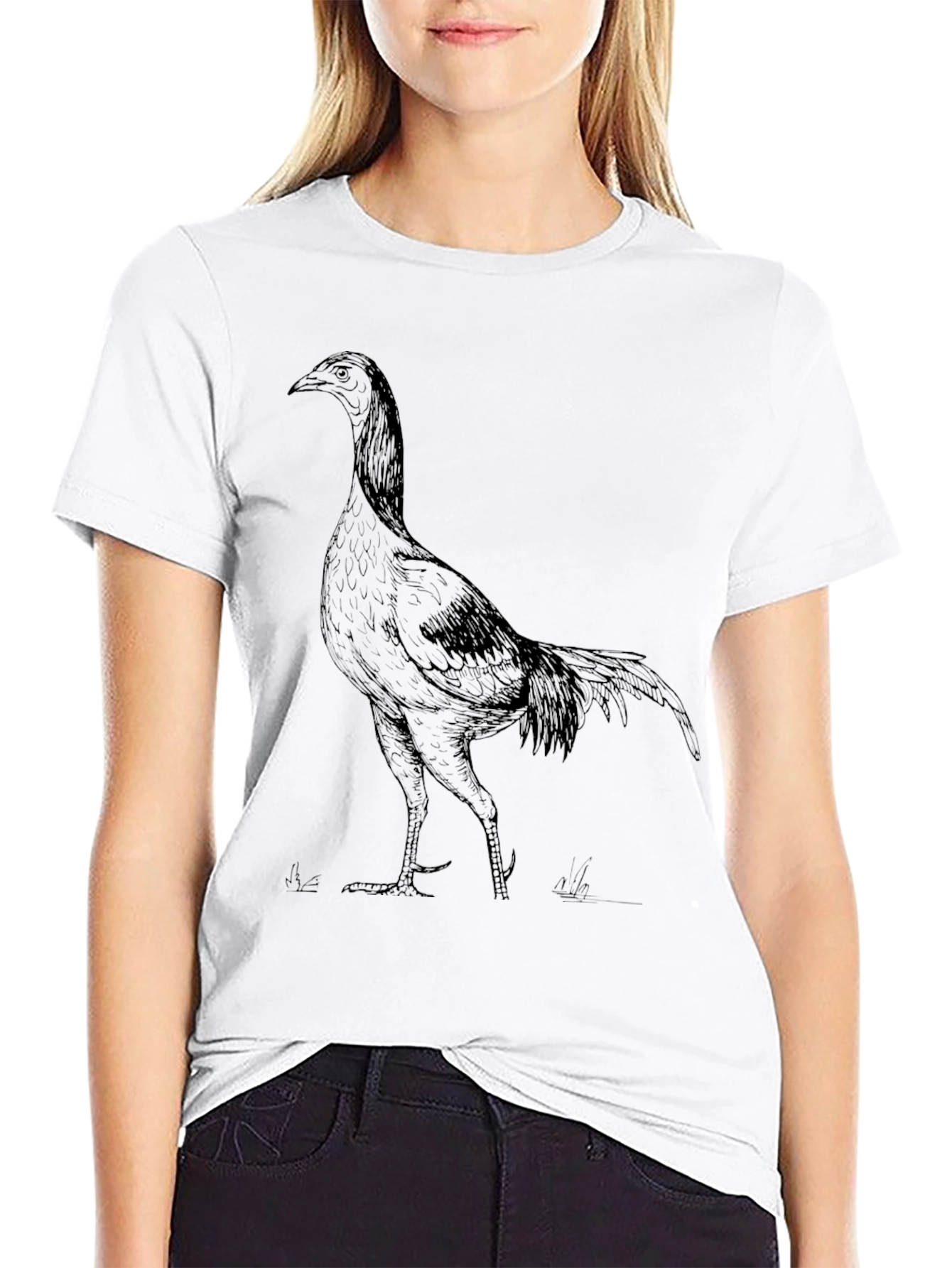 Cool Rooster Graphic Tee - Mens Black T-Shirt