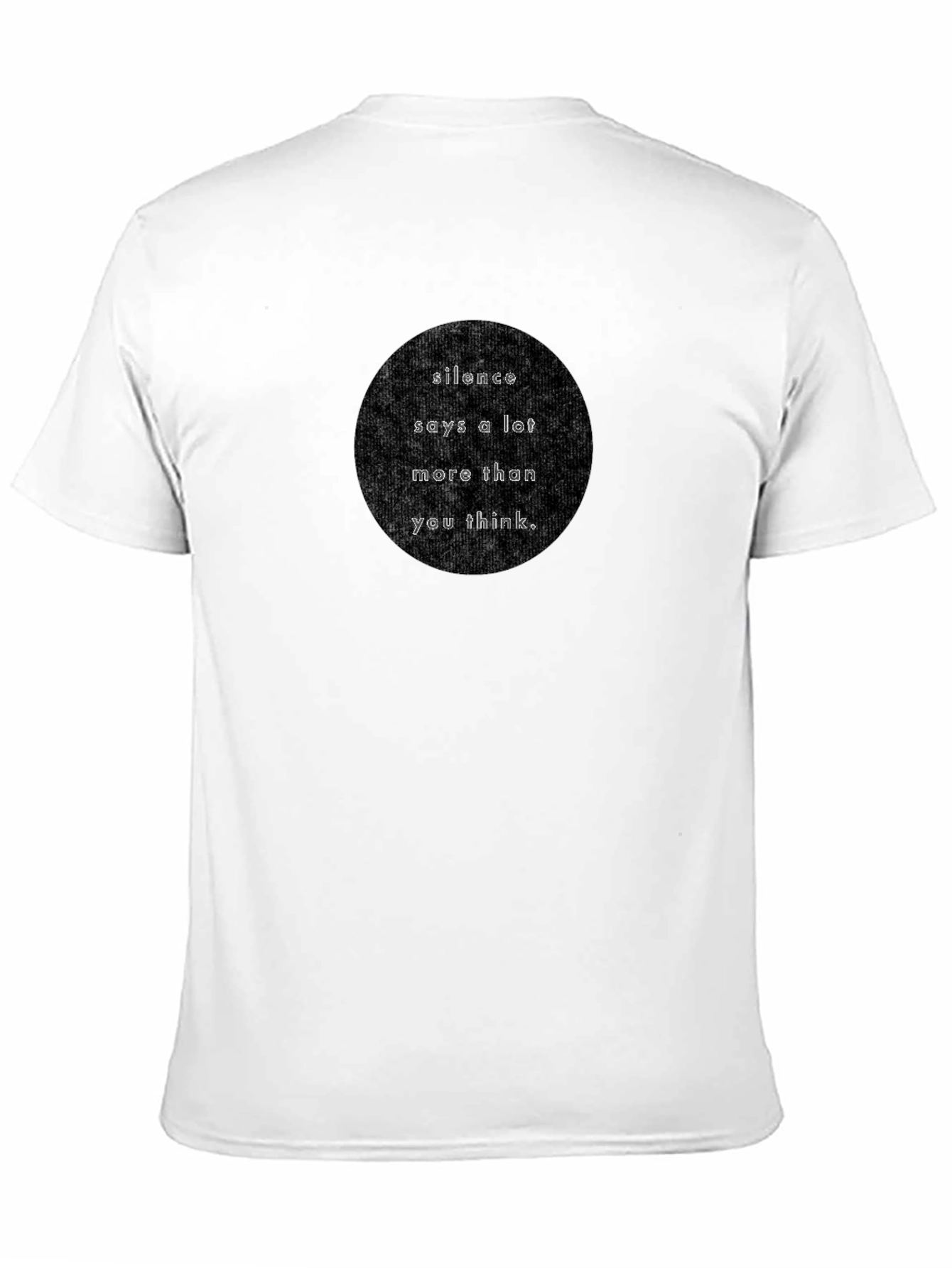 Silence Says A Lot Mens Black Graphic Tee