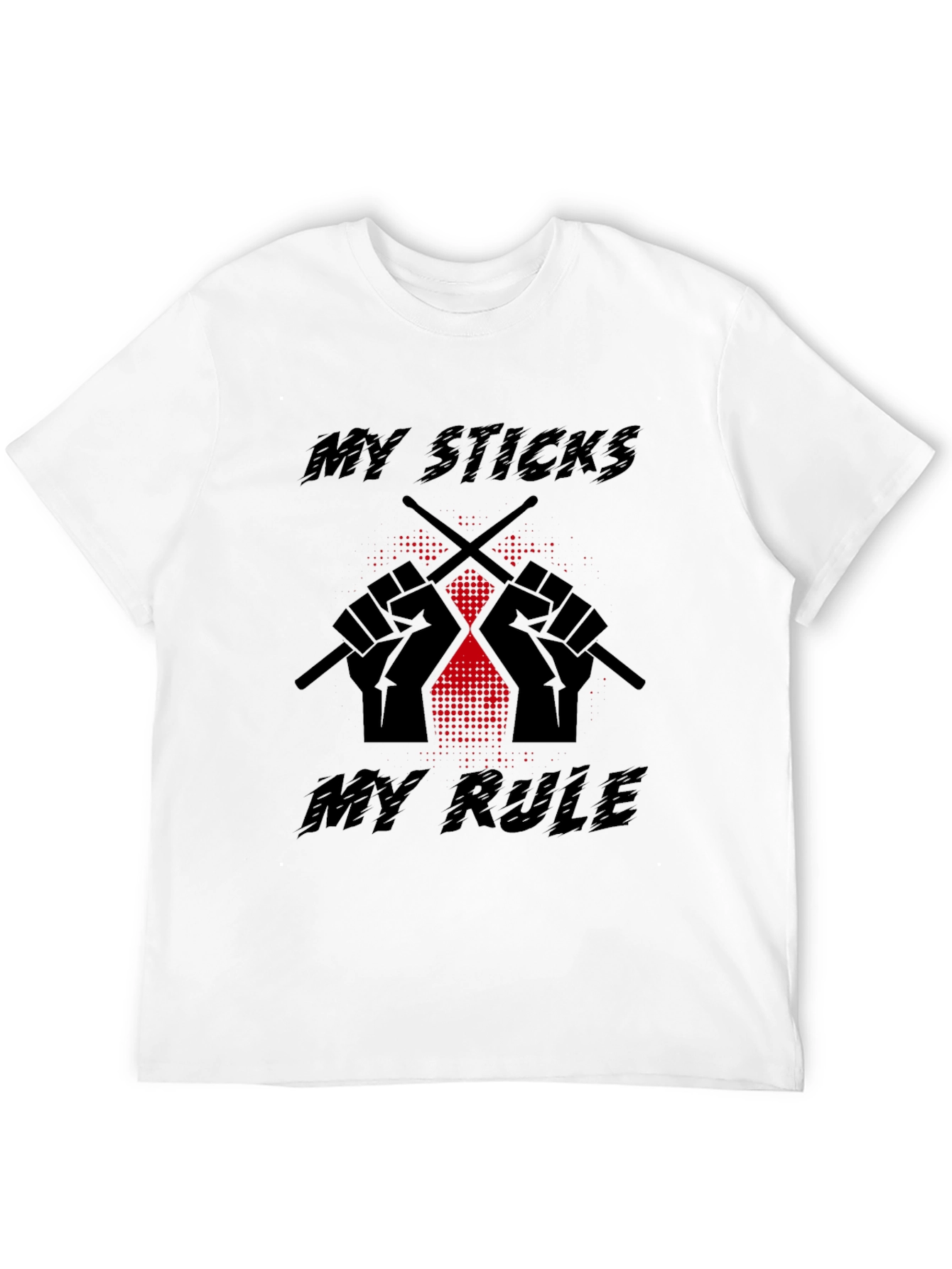 My Sticks My Rule Black Graphic Tee
